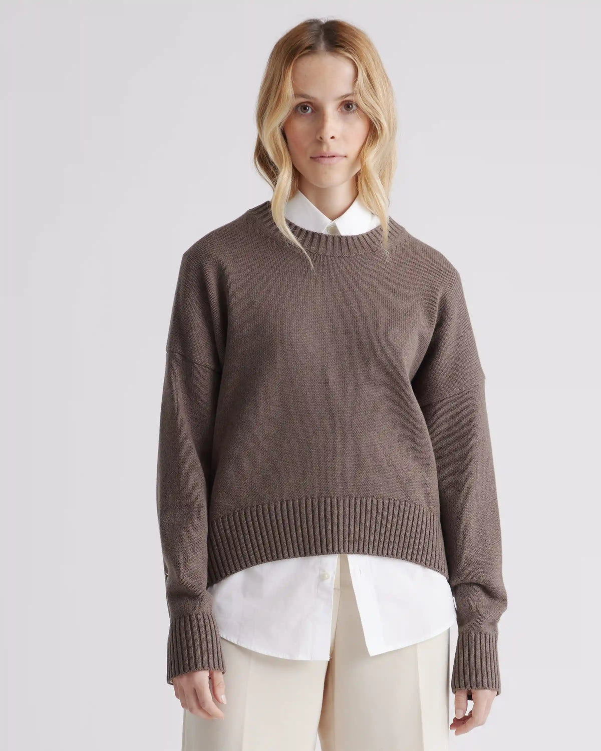 100% Organic Cotton Boyfriend Crew Sweater