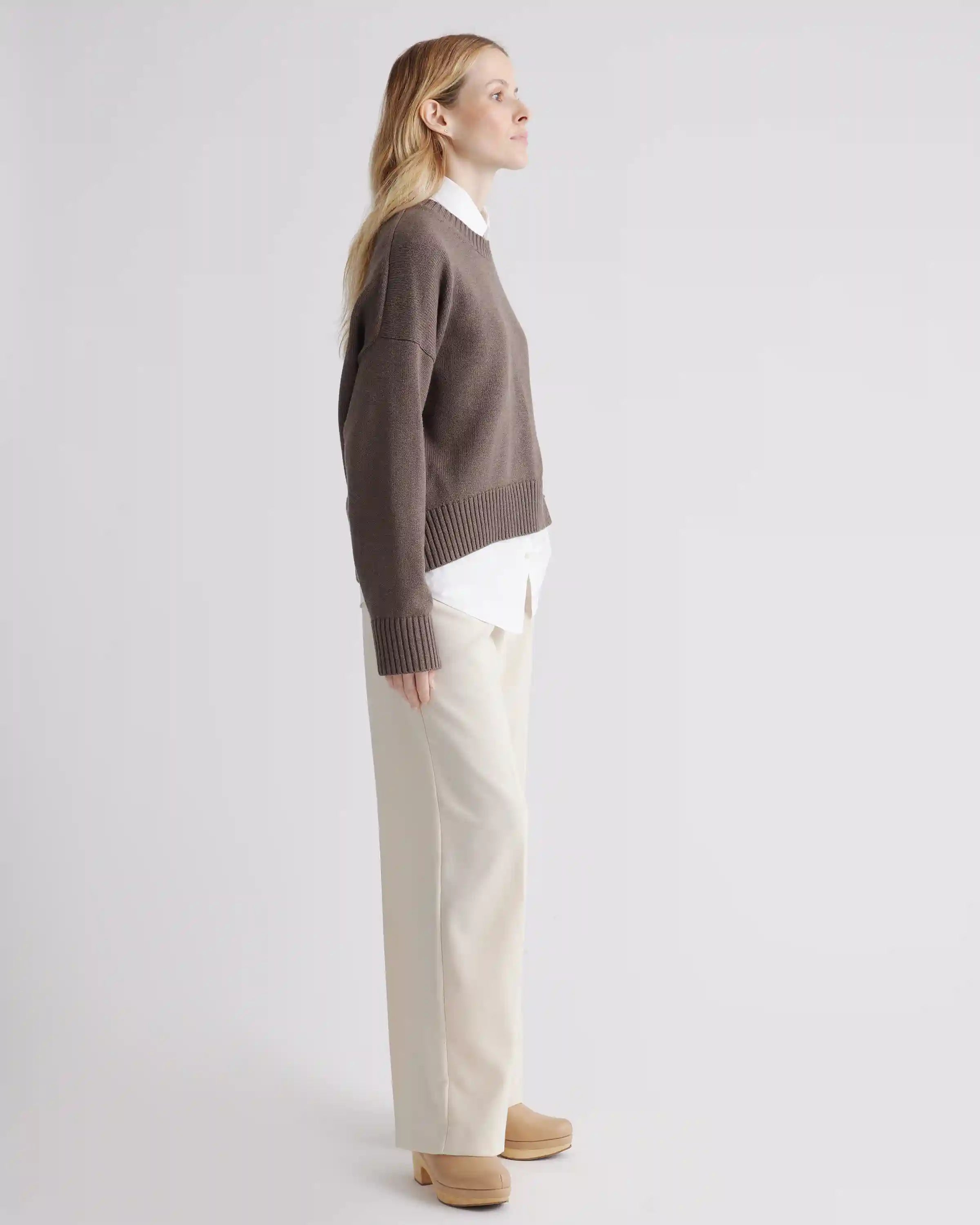 100% Organic Cotton Boyfriend Crew Sweater