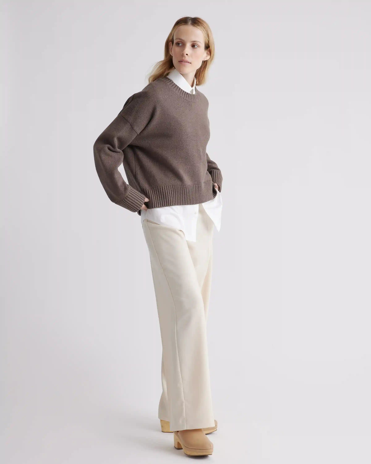 100% Organic Cotton Boyfriend Crew Sweater