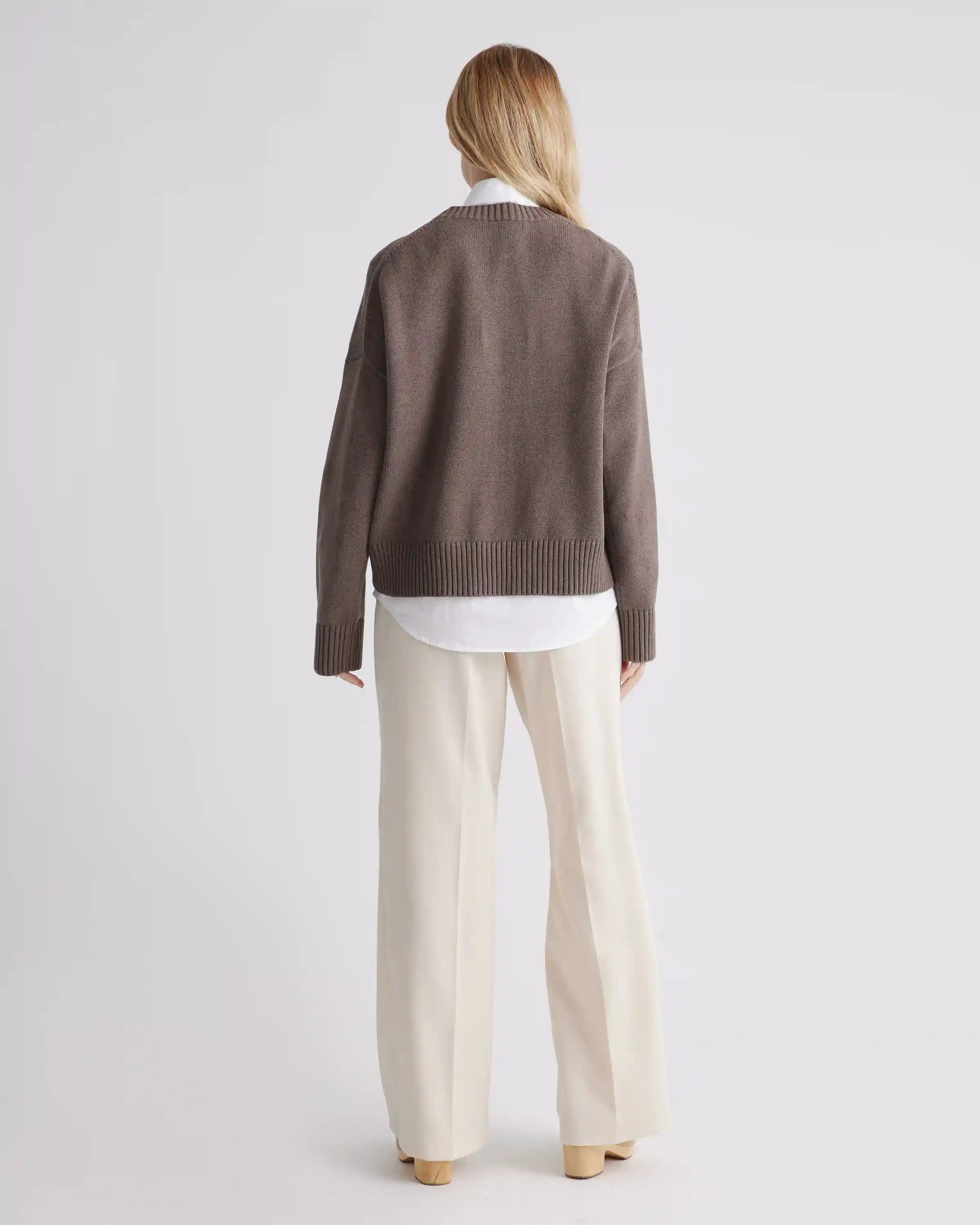 100% Organic Cotton Boyfriend Crew Sweater