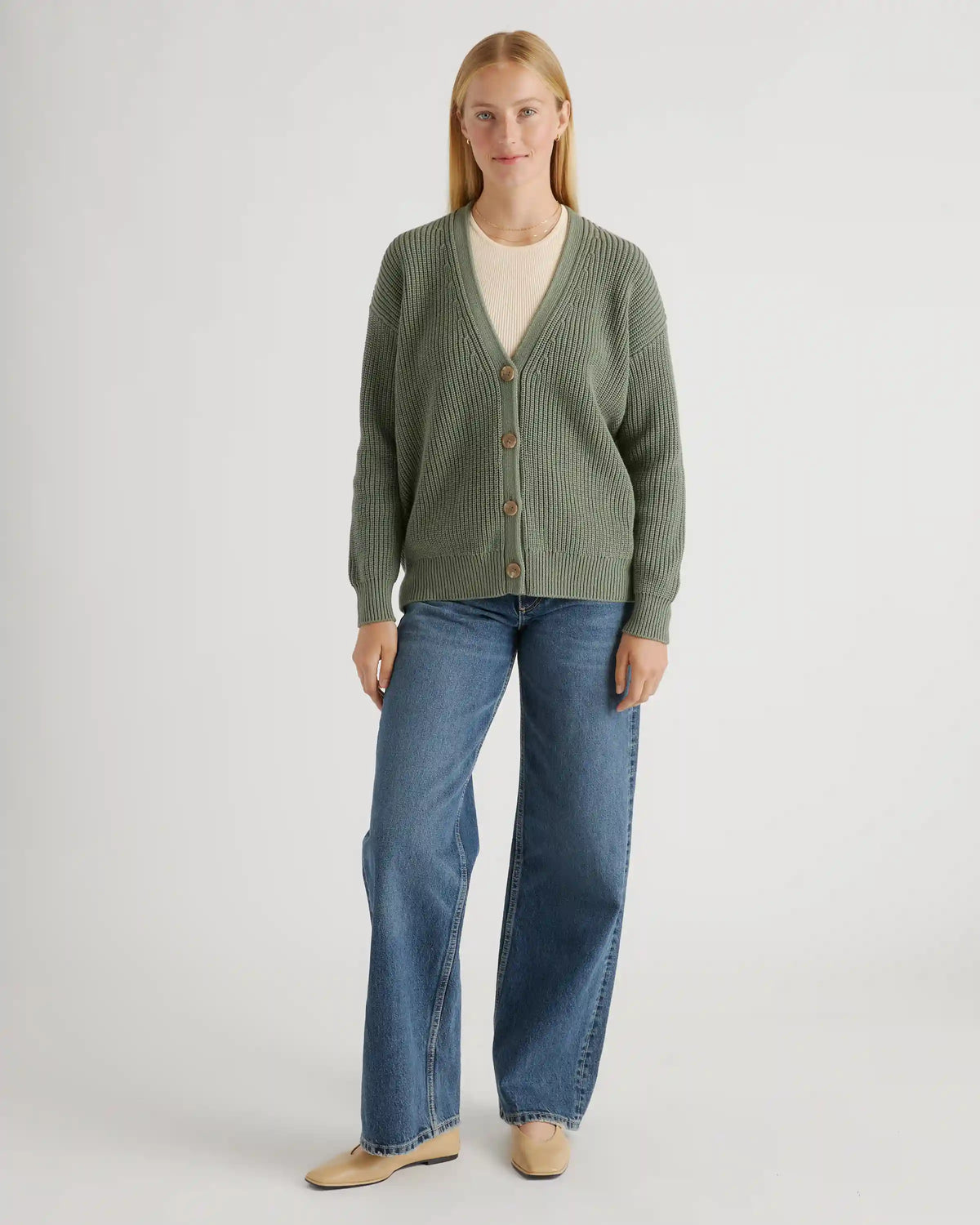 100% Organic Cotton Oversized Boyfriend Cardigan