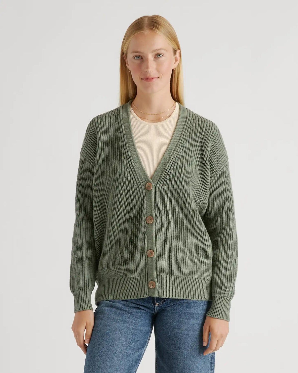 100% Organic Cotton Oversized Boyfriend Cardigan