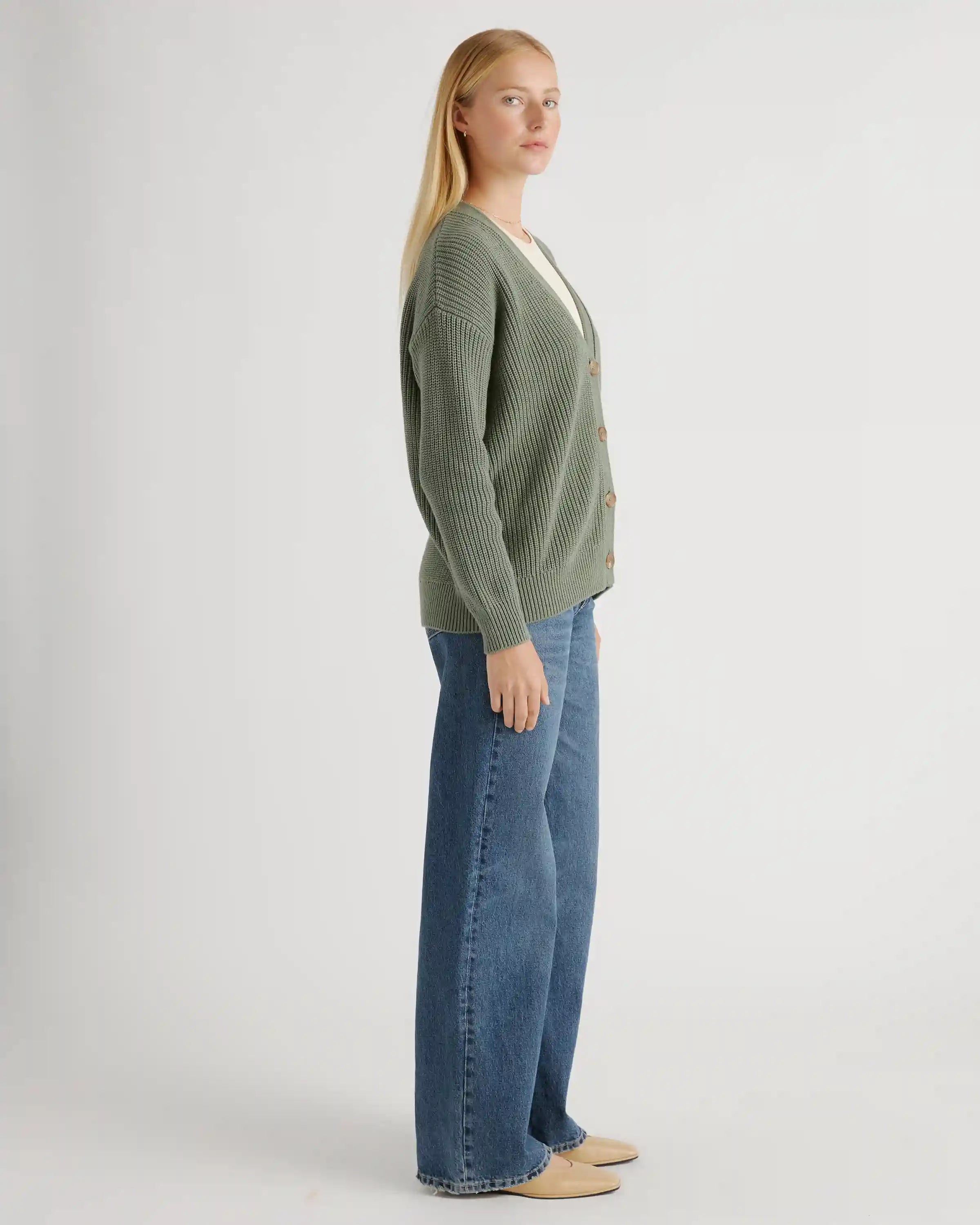 100% Organic Cotton Oversized Boyfriend Cardigan