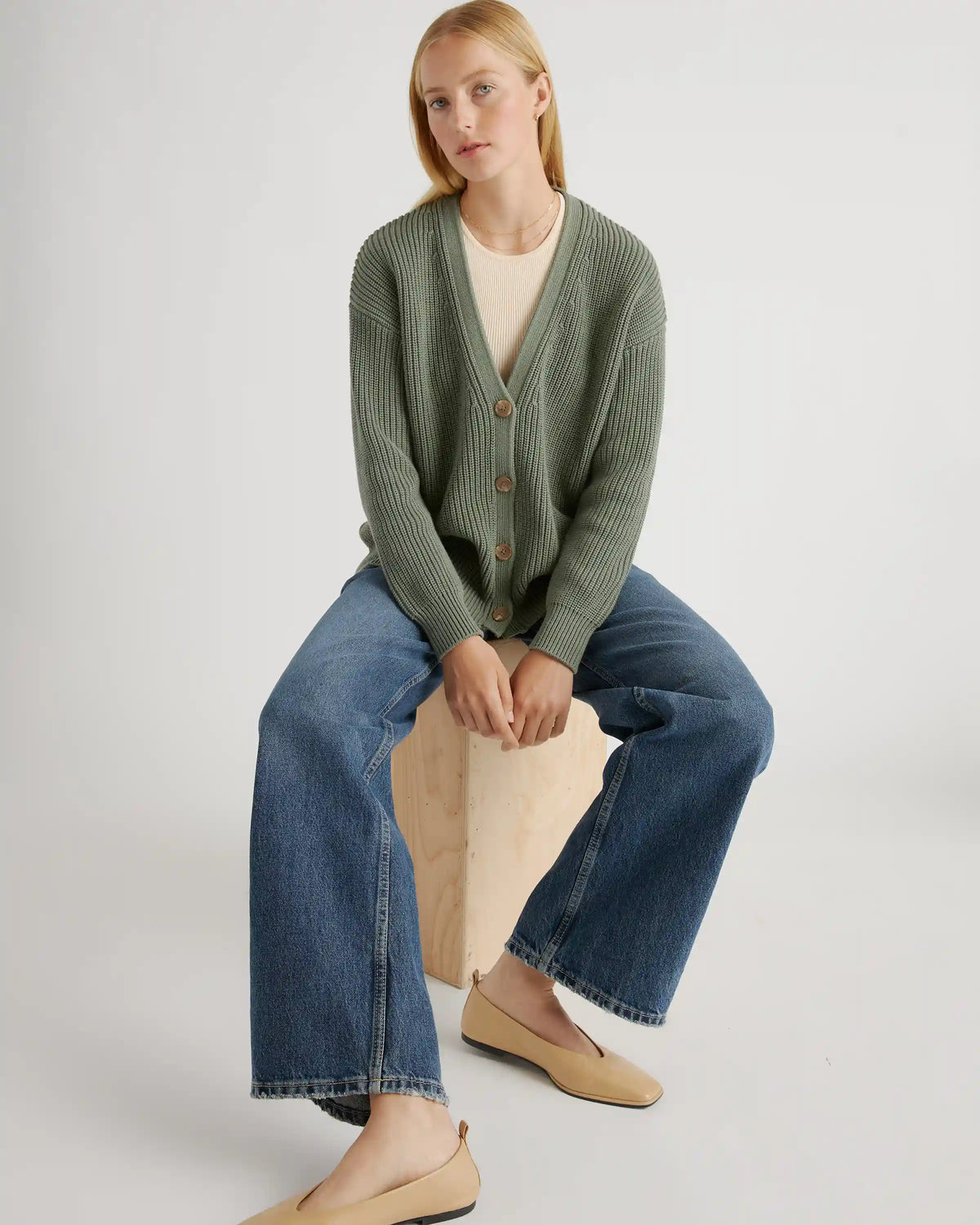 100% Organic Cotton Oversized Boyfriend Cardigan