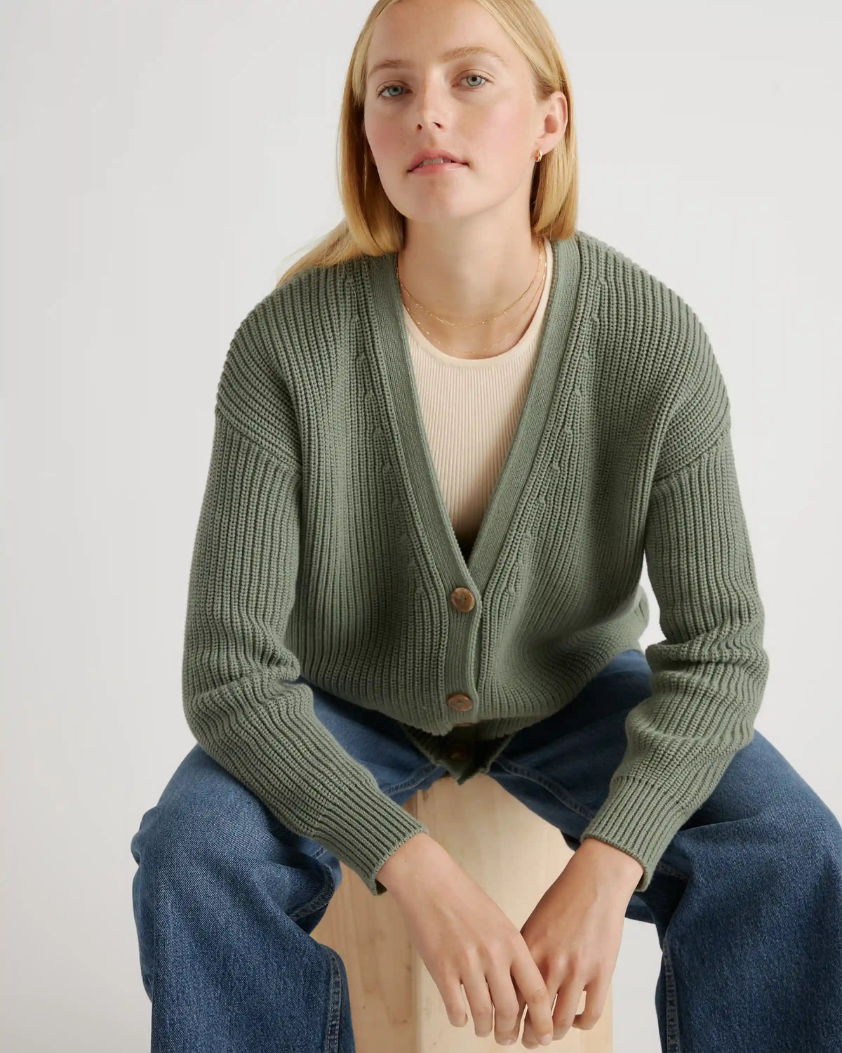 100% Organic Cotton Oversized Boyfriend Cardigan