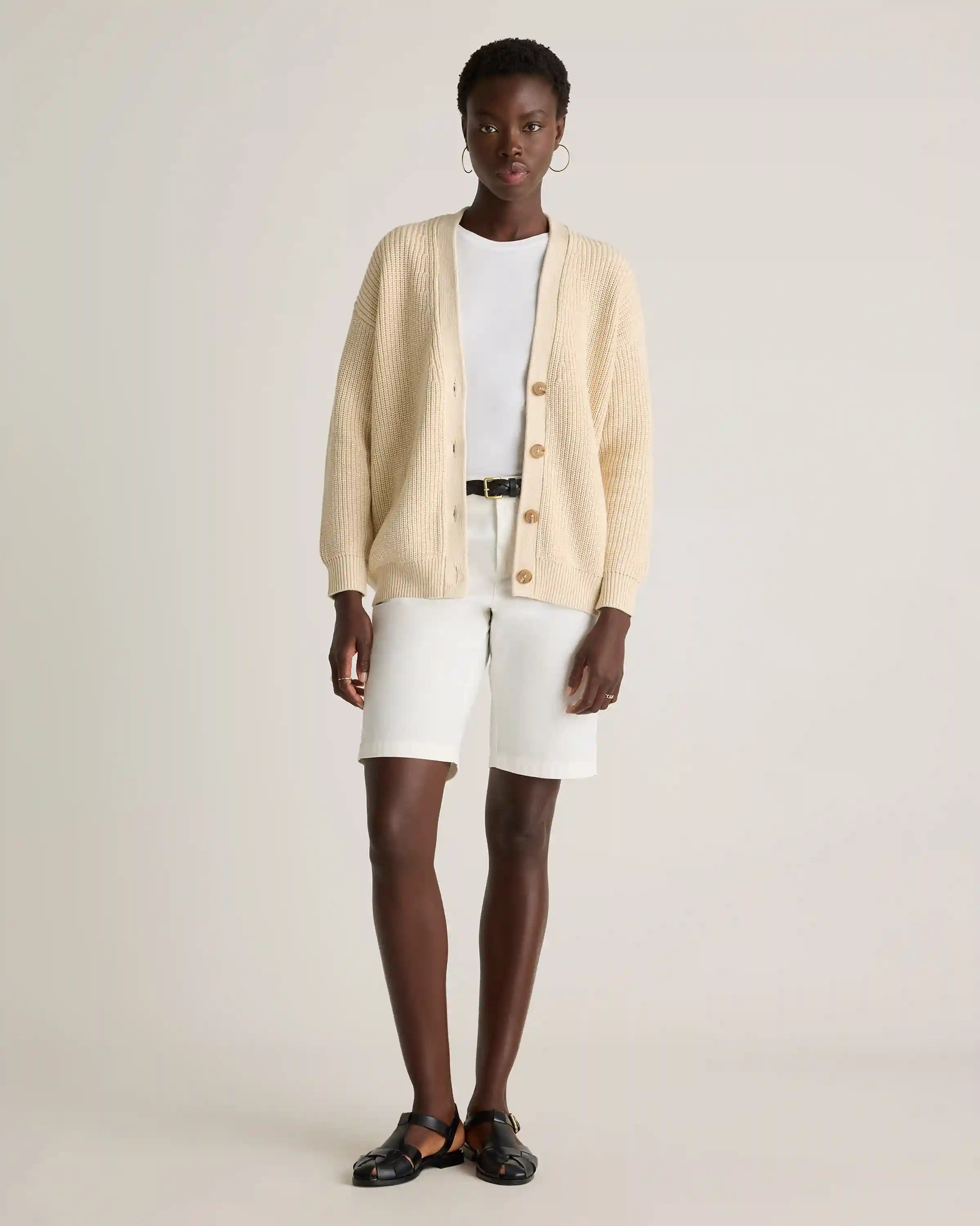 100% Organic Cotton Oversized Boyfriend Cardigan