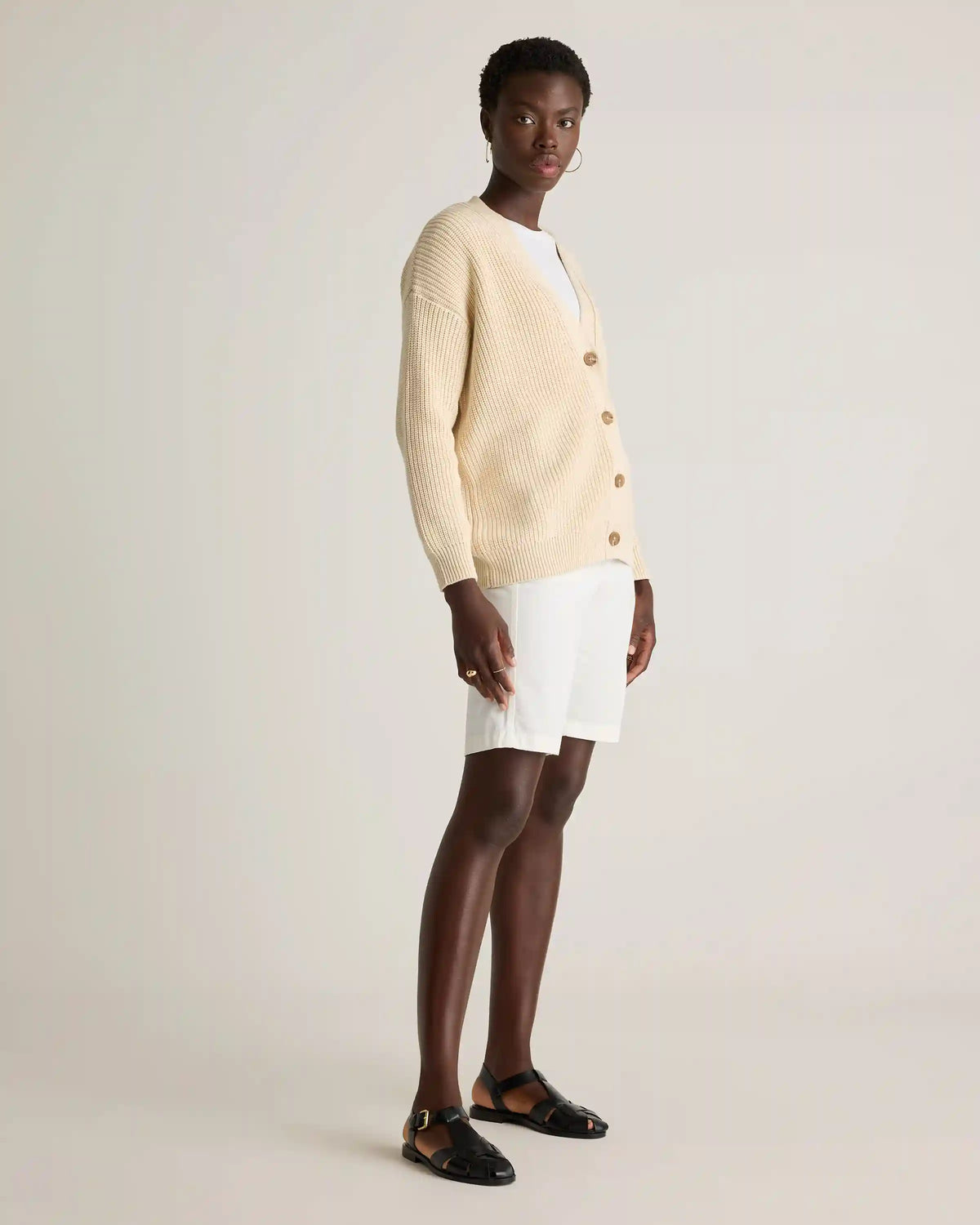 100% Organic Cotton Oversized Boyfriend Cardigan