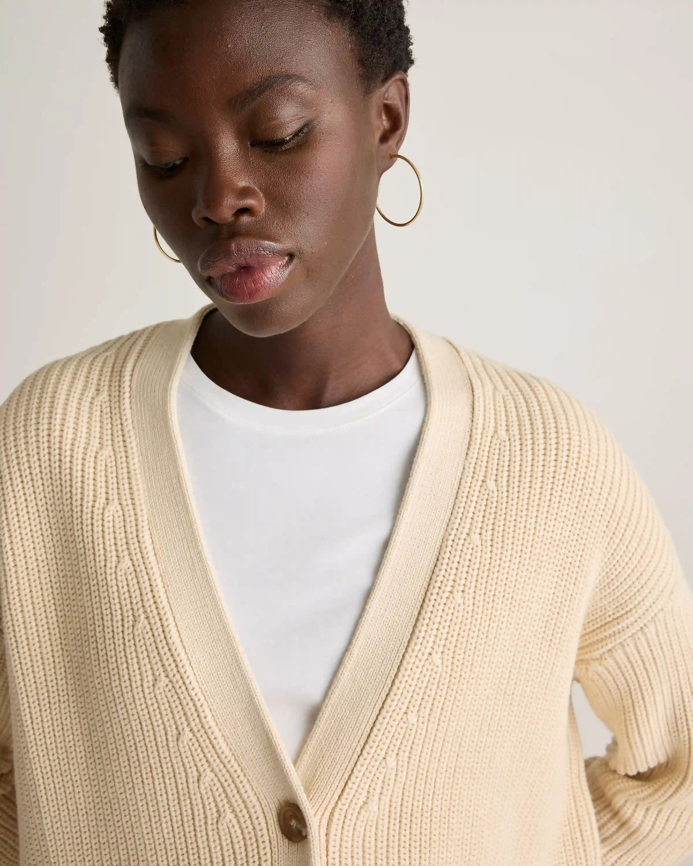 100% Organic Cotton Oversized Boyfriend Cardigan
