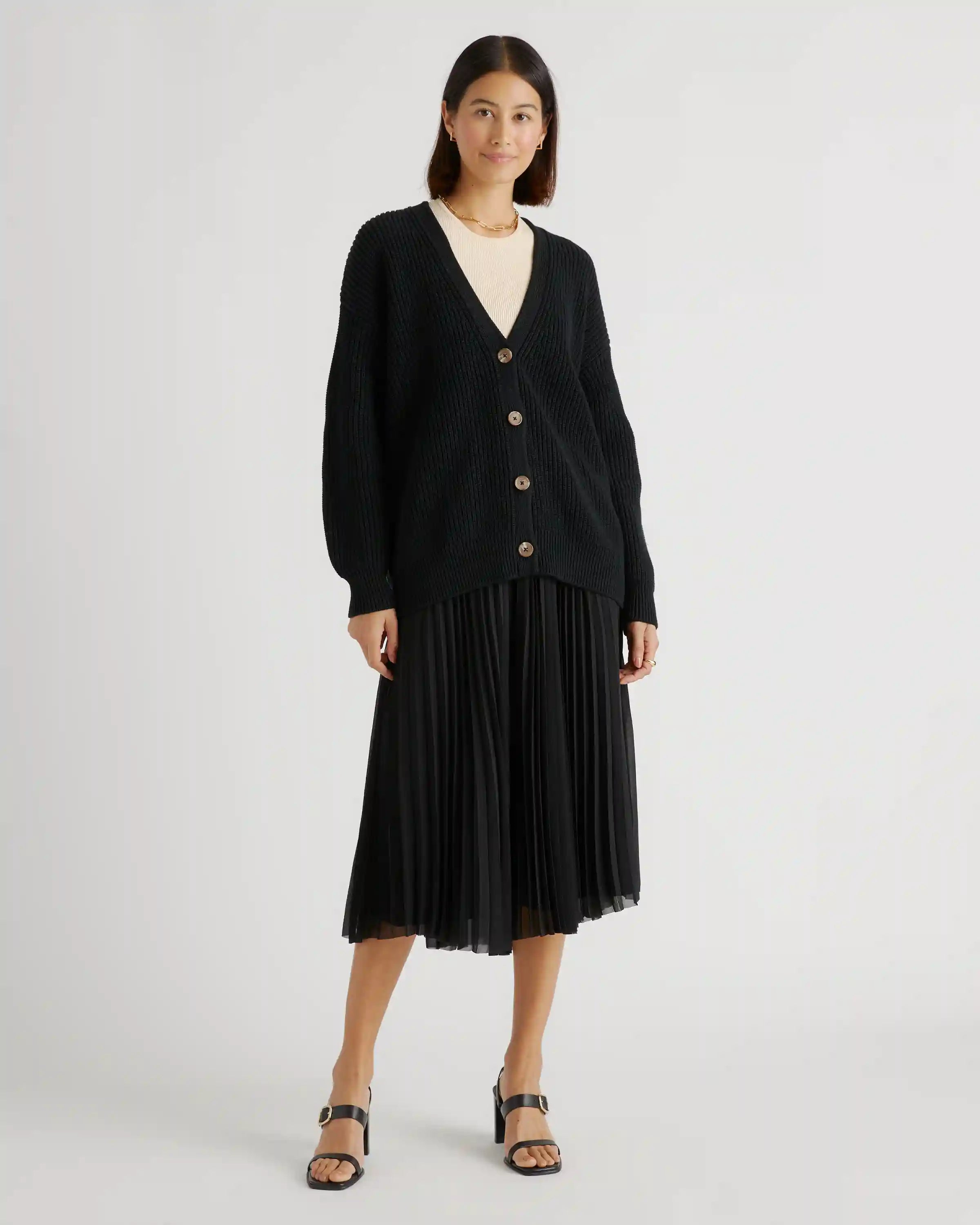100% Organic Cotton Oversized Boyfriend Cardigan