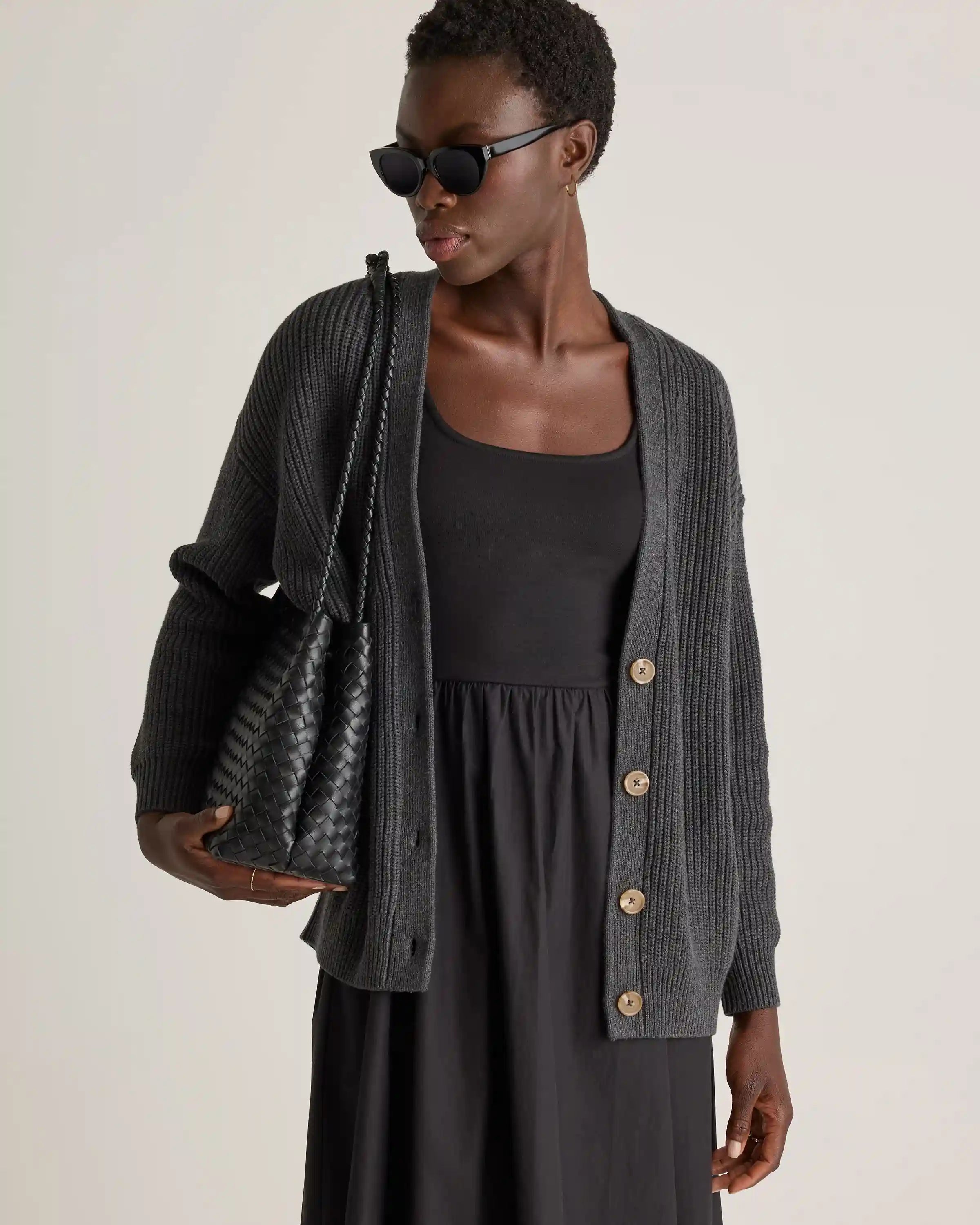 100% Organic Cotton Oversized Boyfriend Cardigan