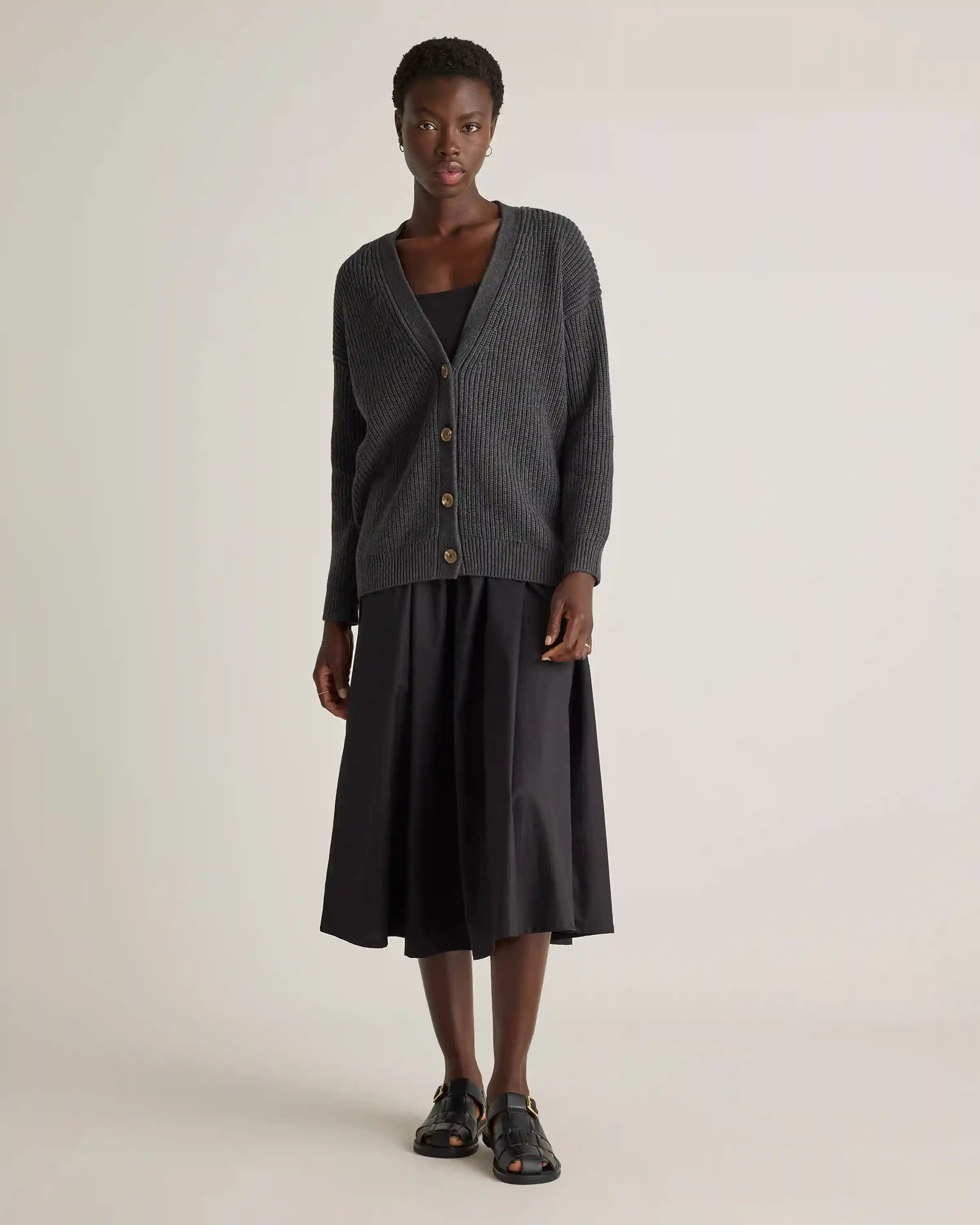 100% Organic Cotton Oversized Boyfriend Cardigan