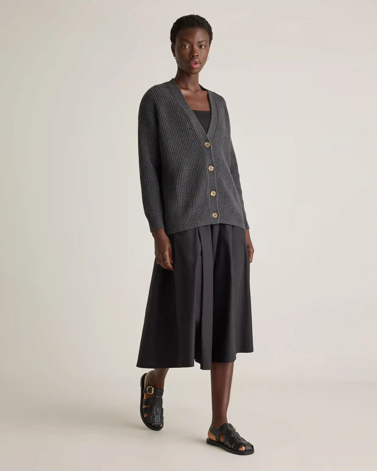 100% Organic Cotton Oversized Boyfriend Cardigan