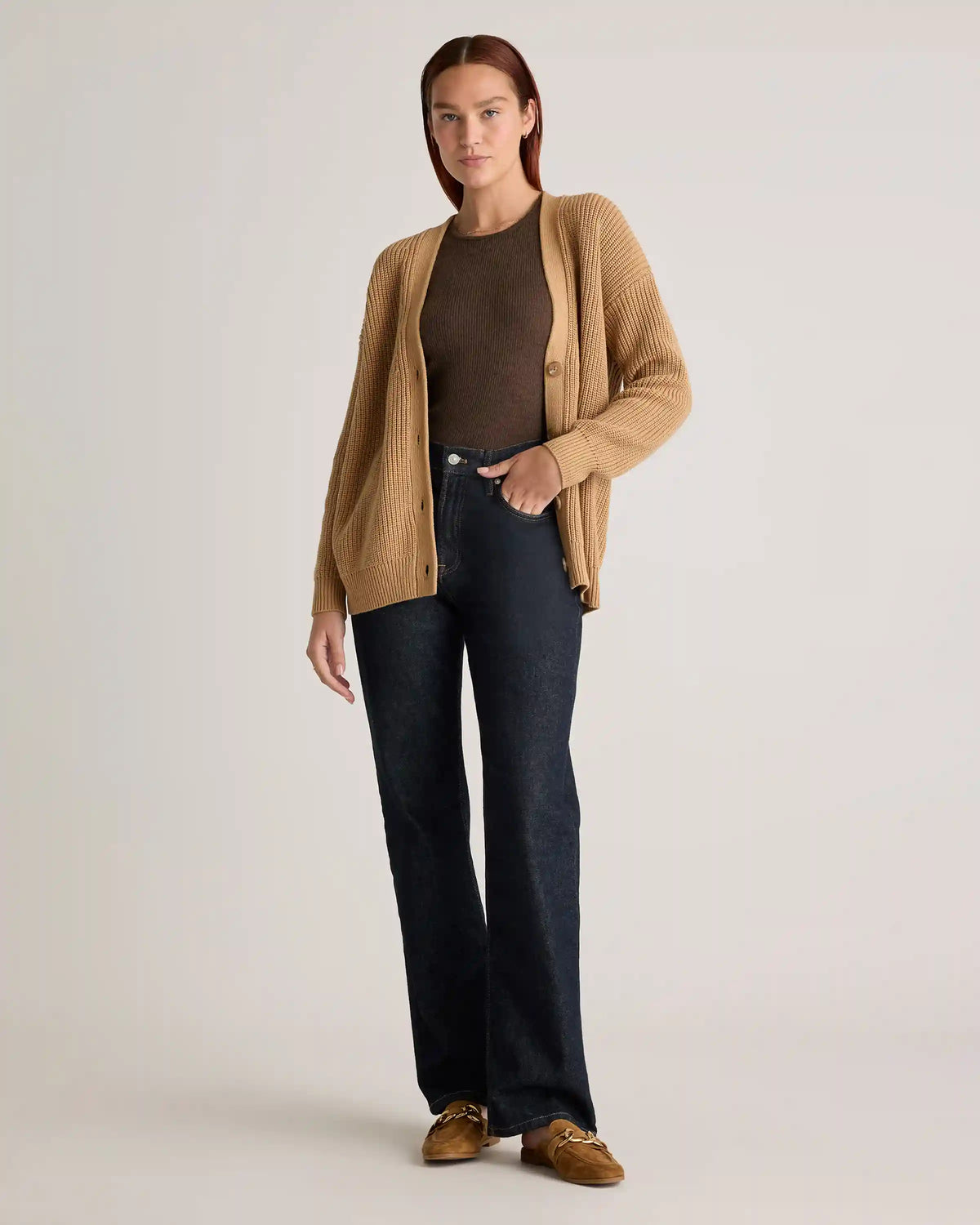 100% Organic Cotton Oversized Boyfriend Cardigan