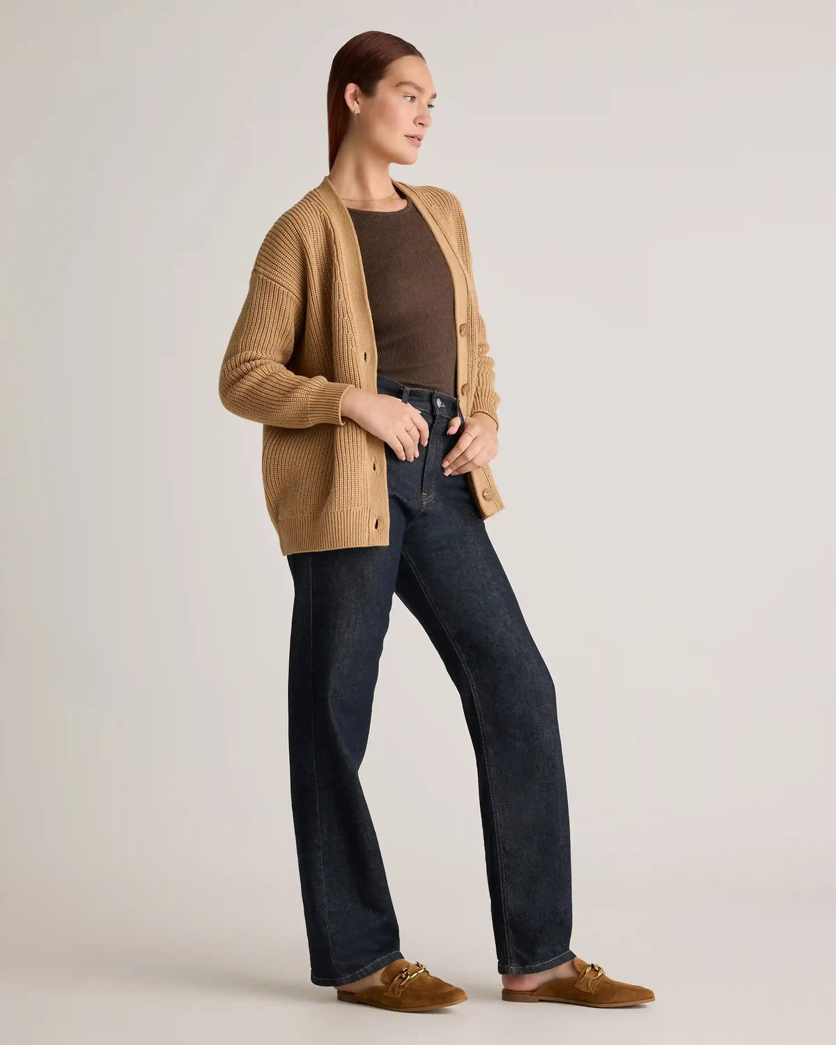 100% Organic Cotton Oversized Boyfriend Cardigan