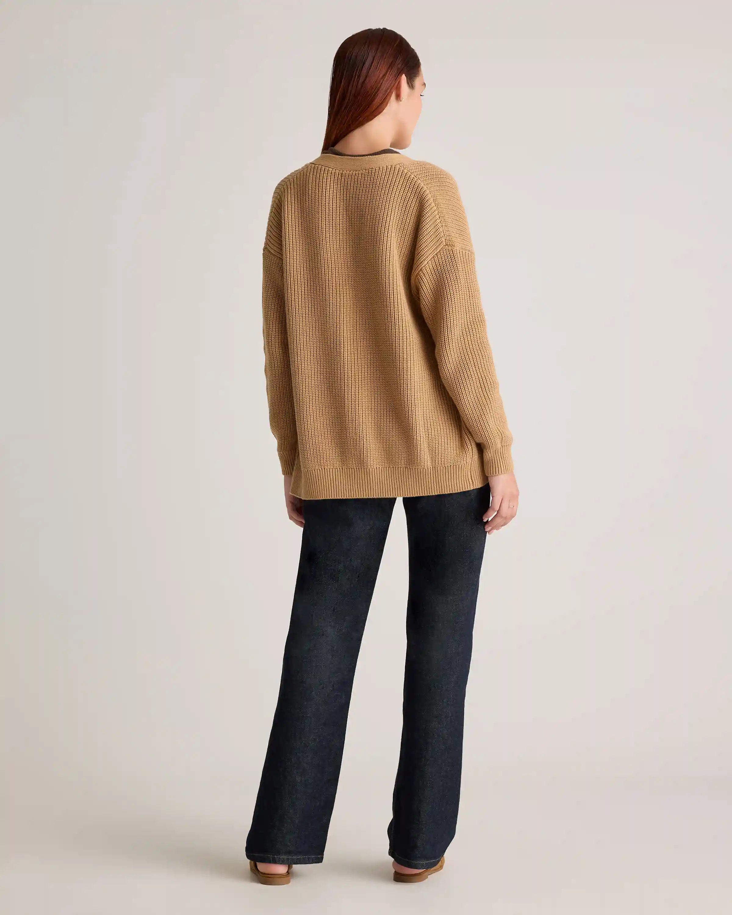100% Organic Cotton Oversized Boyfriend Cardigan