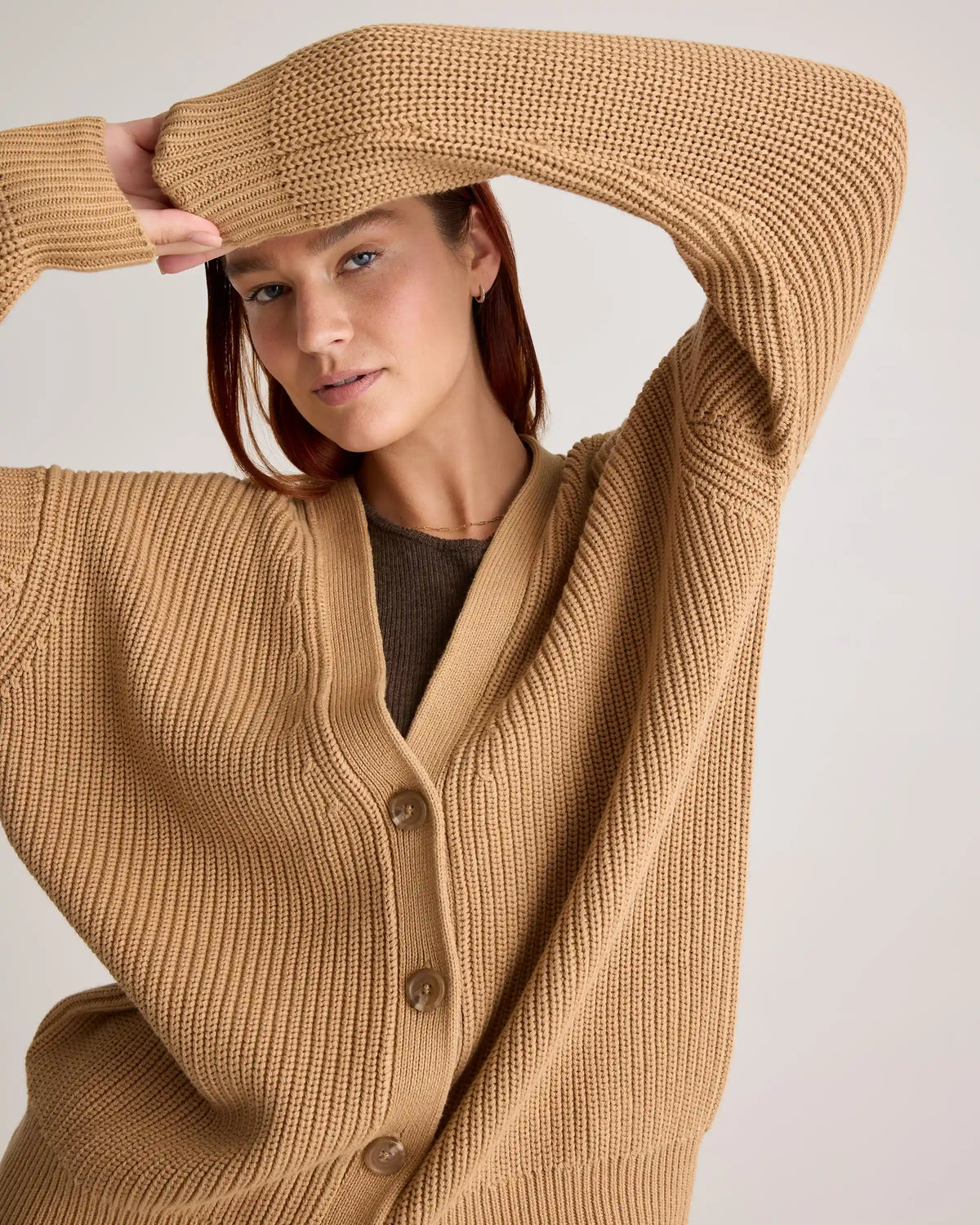 100% Organic Cotton Oversized Boyfriend Cardigan