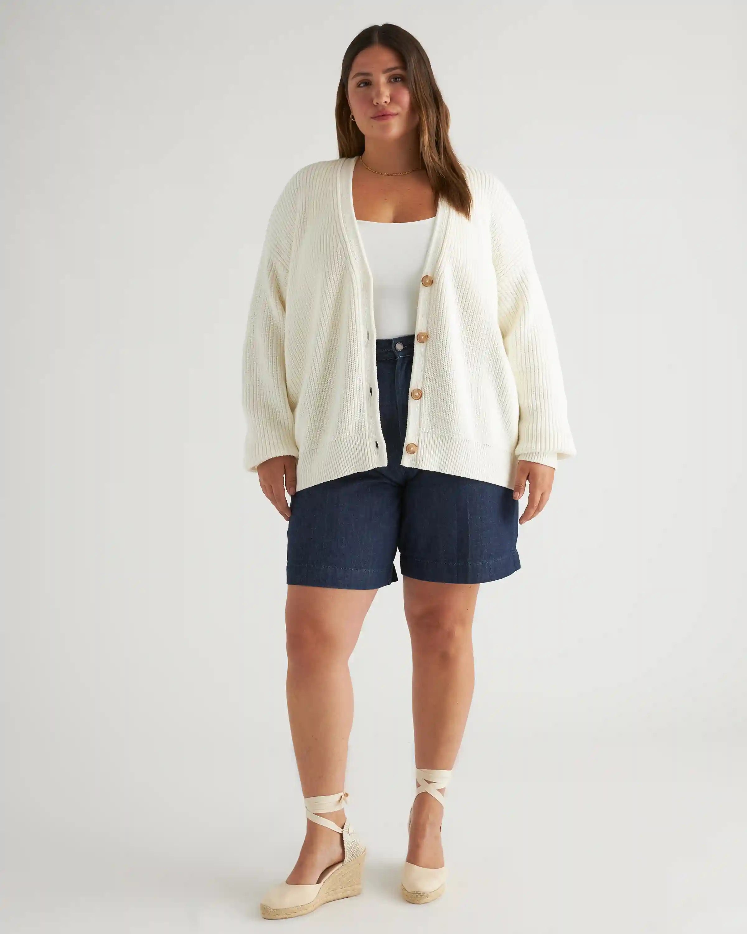 100% Organic Cotton Oversized Boyfriend Cardigan