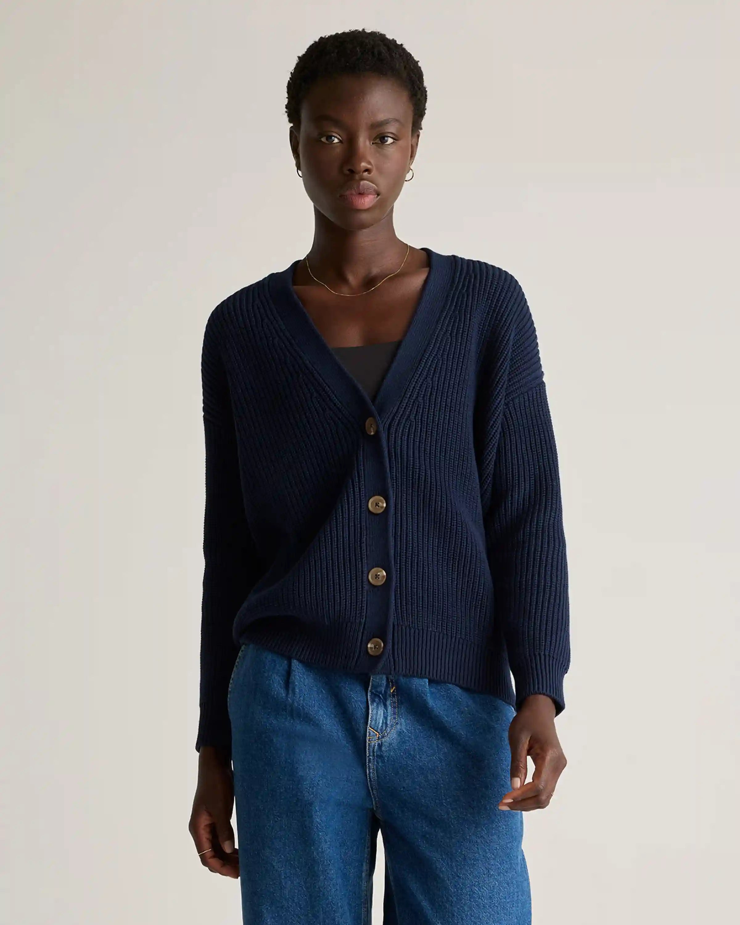 100% Organic Cotton Oversized Boyfriend Cardigan