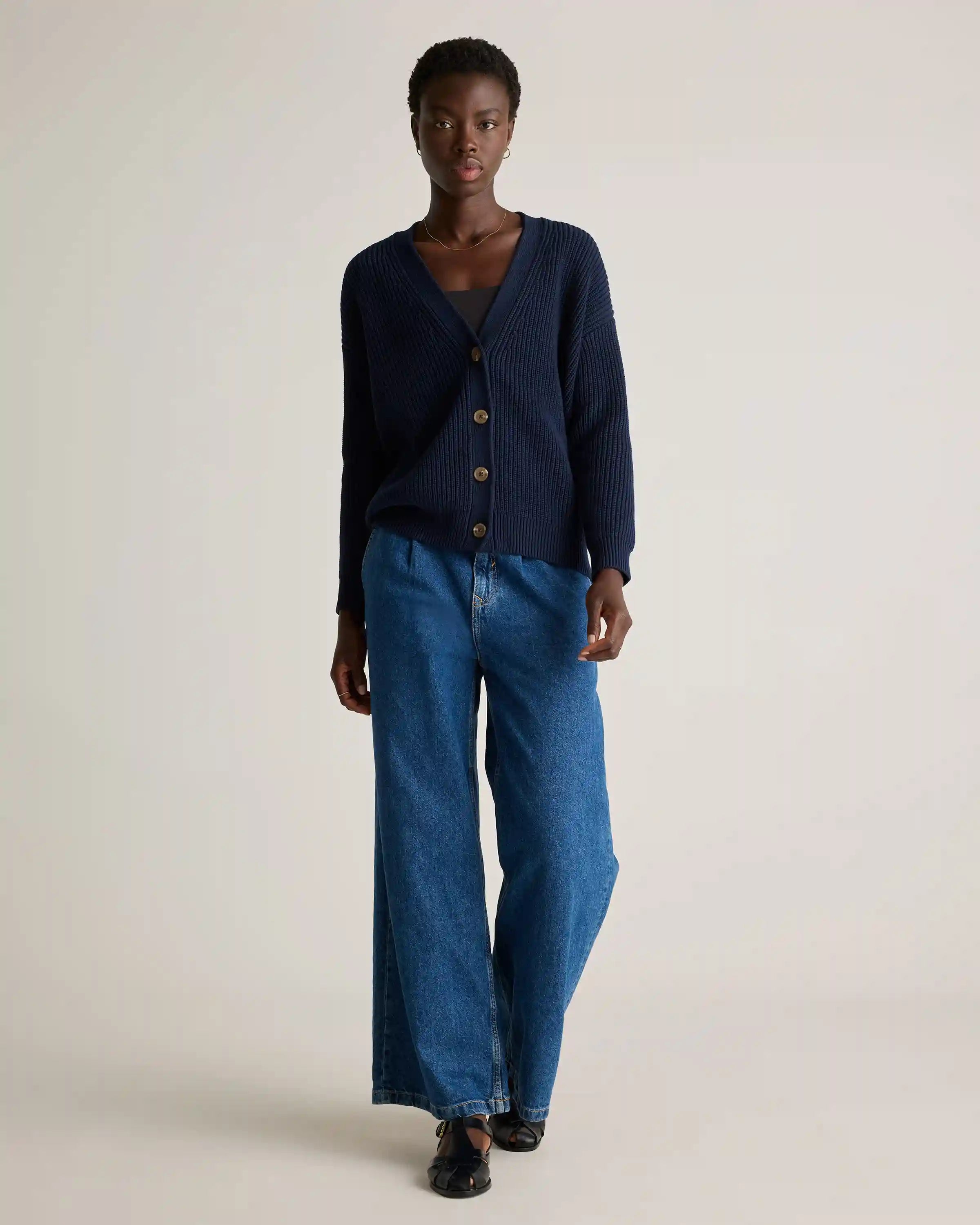 100% Organic Cotton Oversized Boyfriend Cardigan