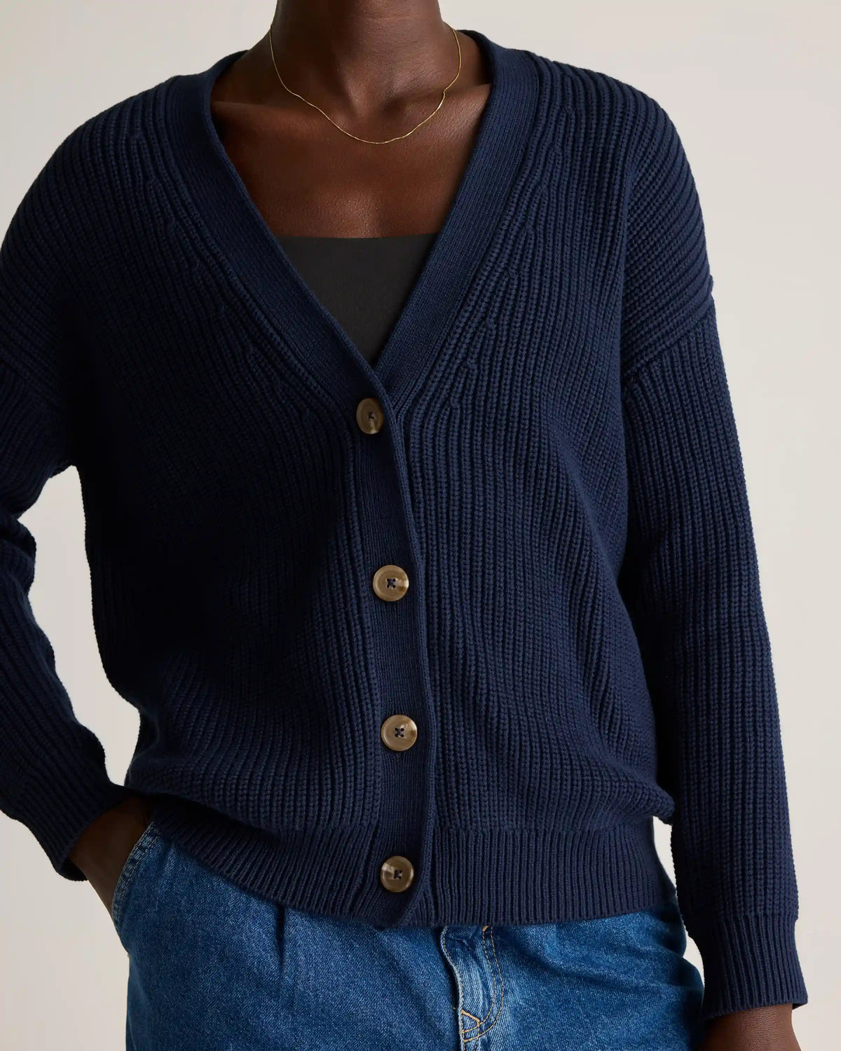 100% Organic Cotton Oversized Boyfriend Cardigan