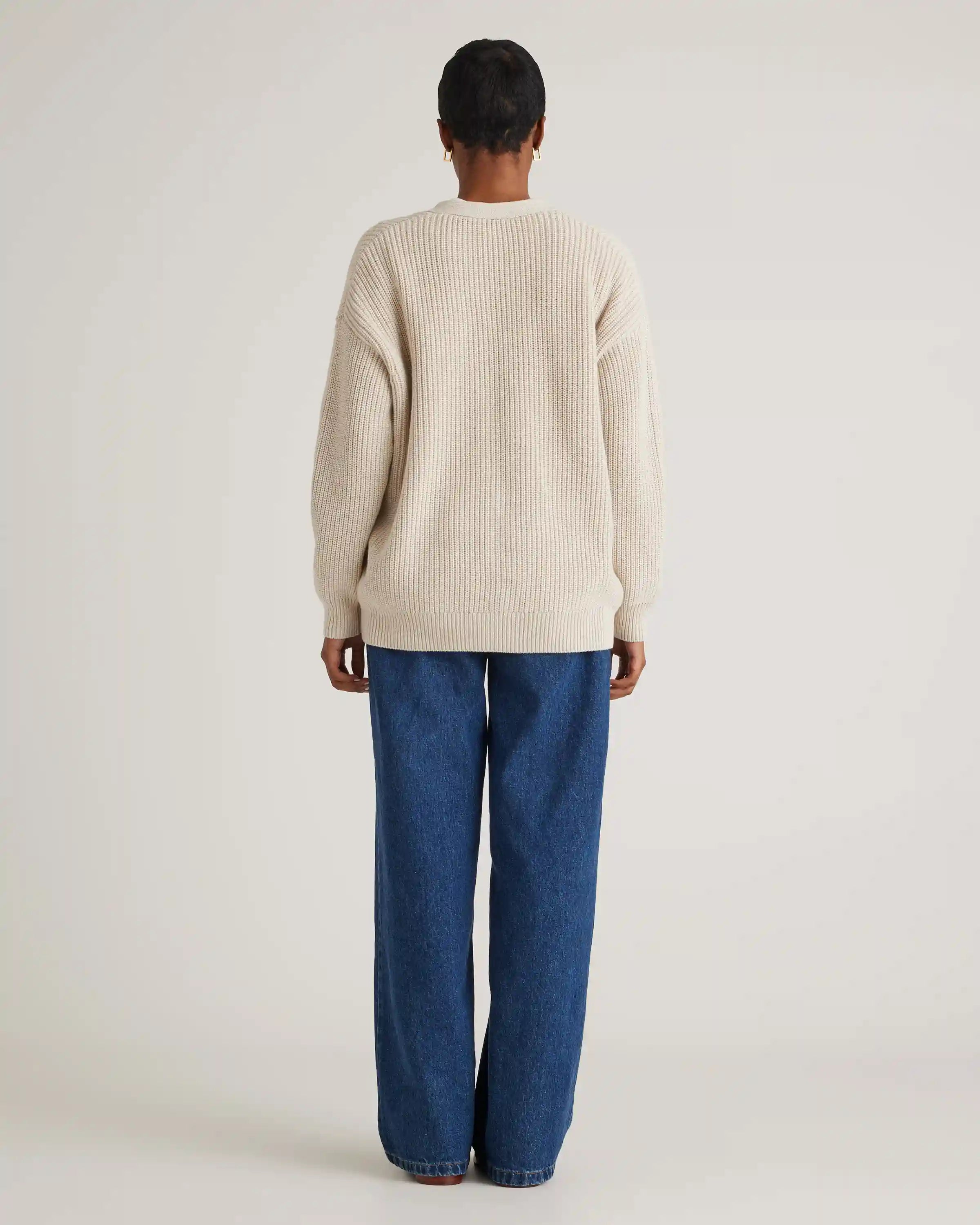 100% Organic Cotton Oversized Boyfriend Cardigan