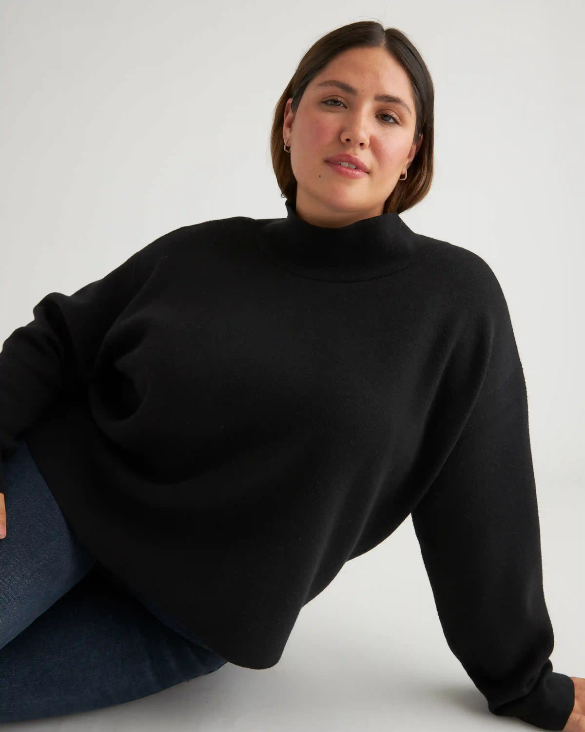 Eco-Knit Milano Stitch Mock Neck Pullover