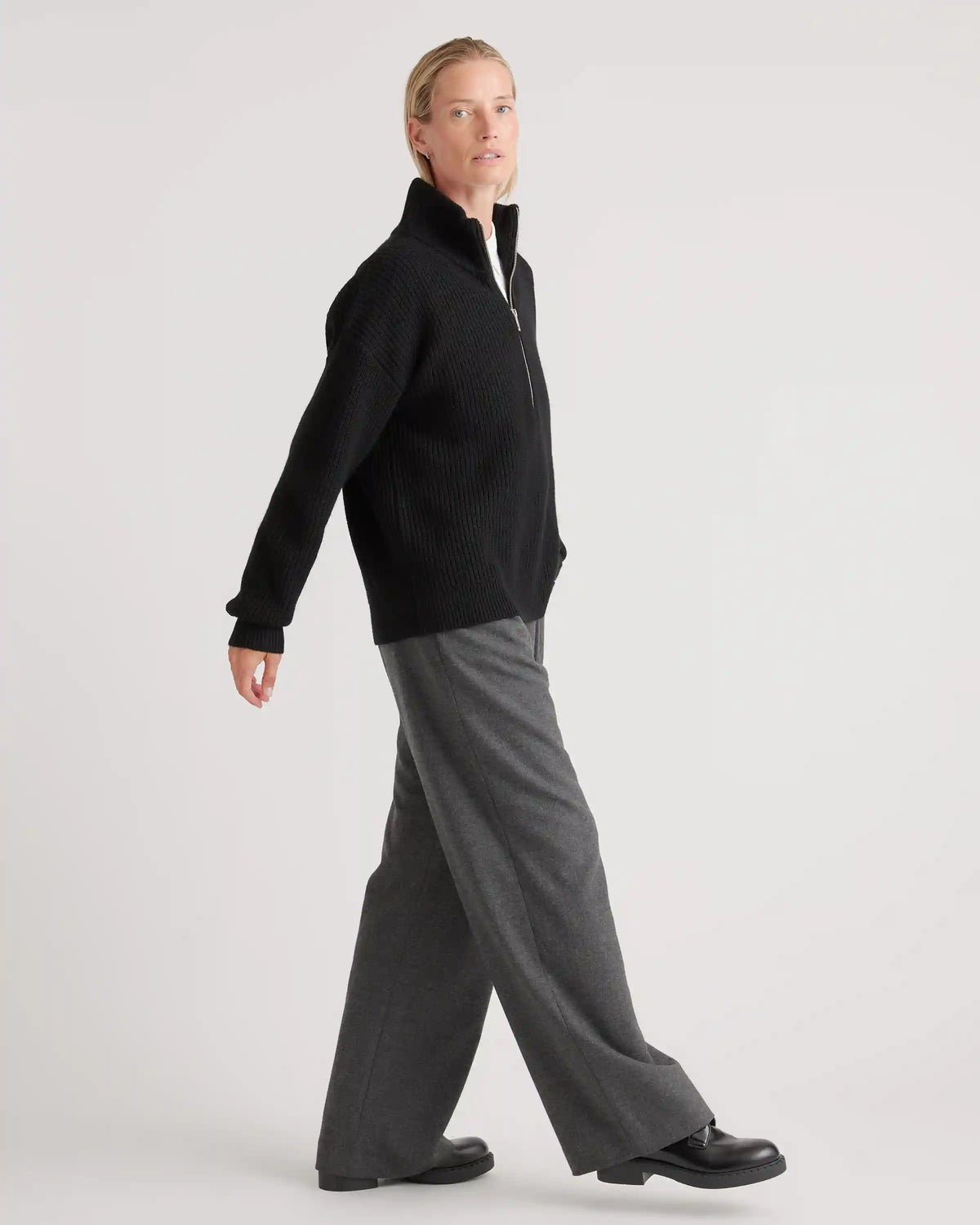 Australian Merino Wool Half Zip Sweater