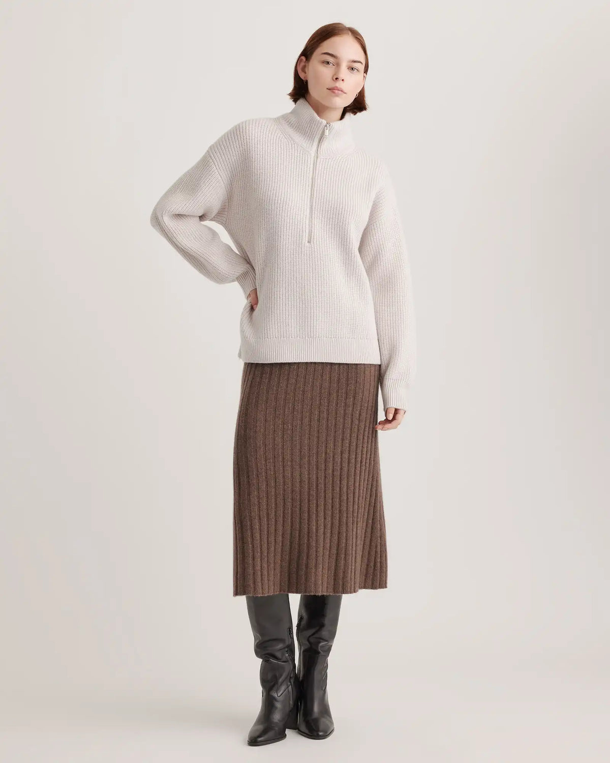 Australian Merino Wool Half Zip Sweater