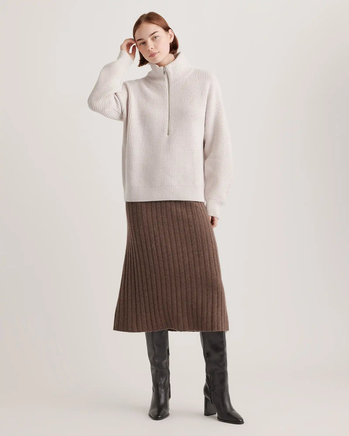 Australian Merino Wool Half Zip Sweater