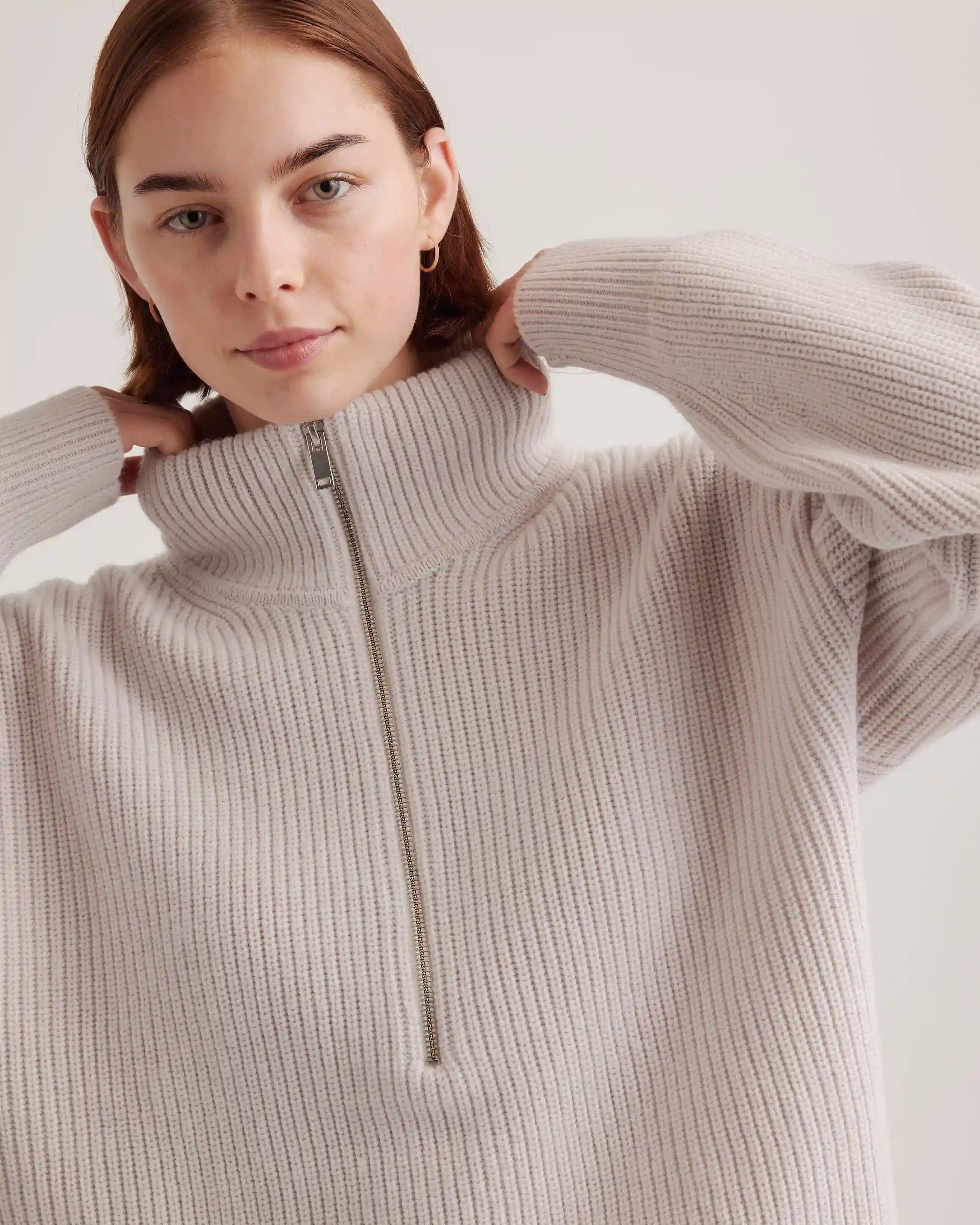 Australian Merino Wool Half Zip Sweater