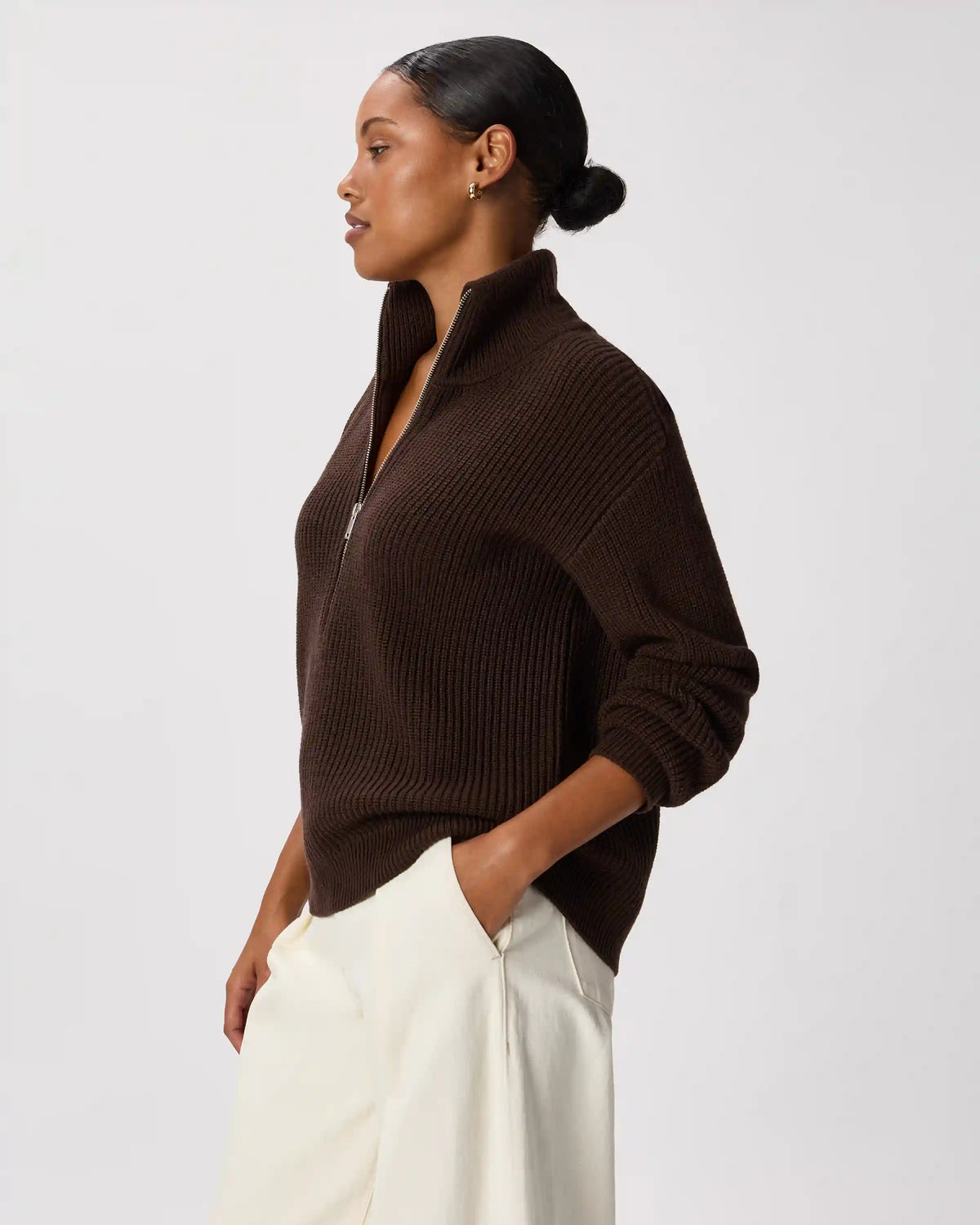 Australian Merino Wool Half Zip Sweater