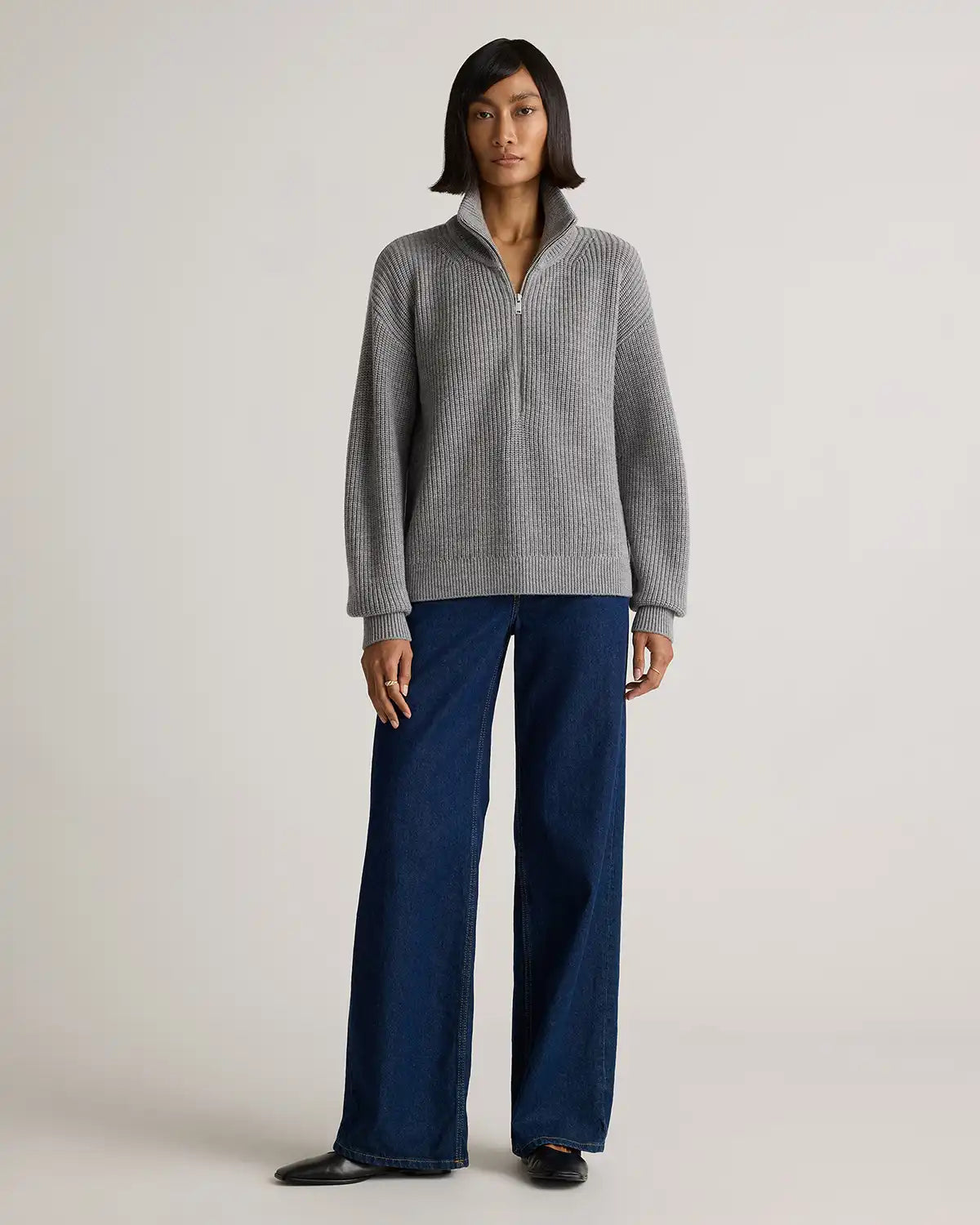 Australian Merino Wool Half Zip Sweater