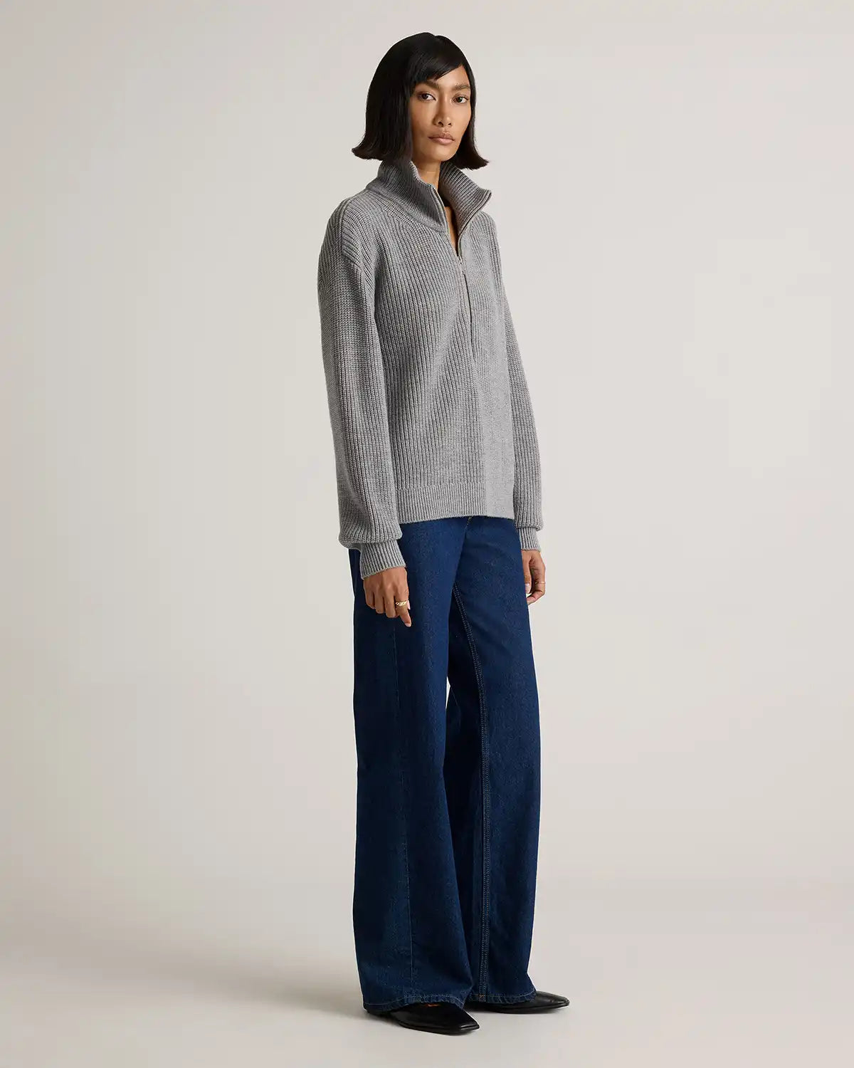 Australian Merino Wool Half Zip Sweater