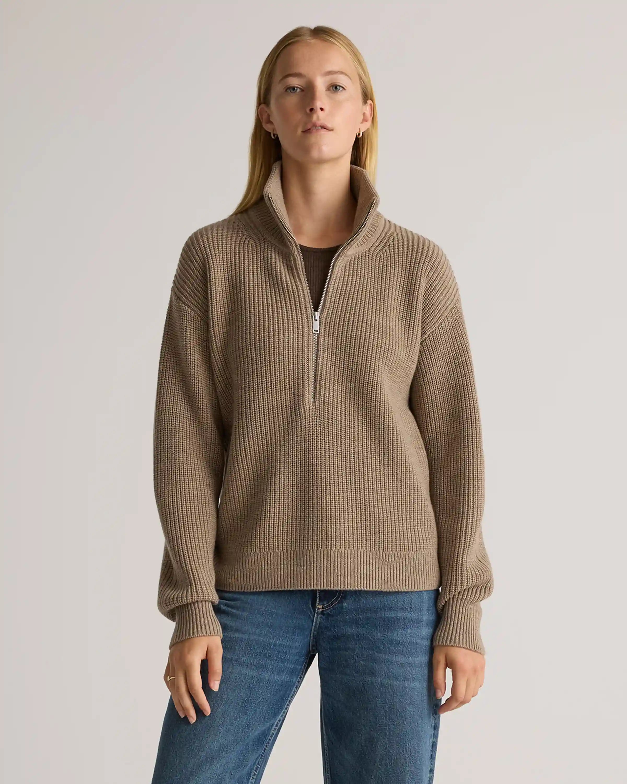 Australian Merino Wool Half Zip Sweater