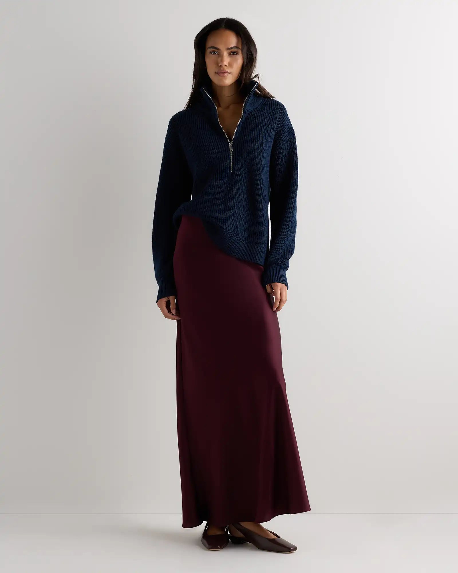 Australian Merino Wool Half Zip Sweater