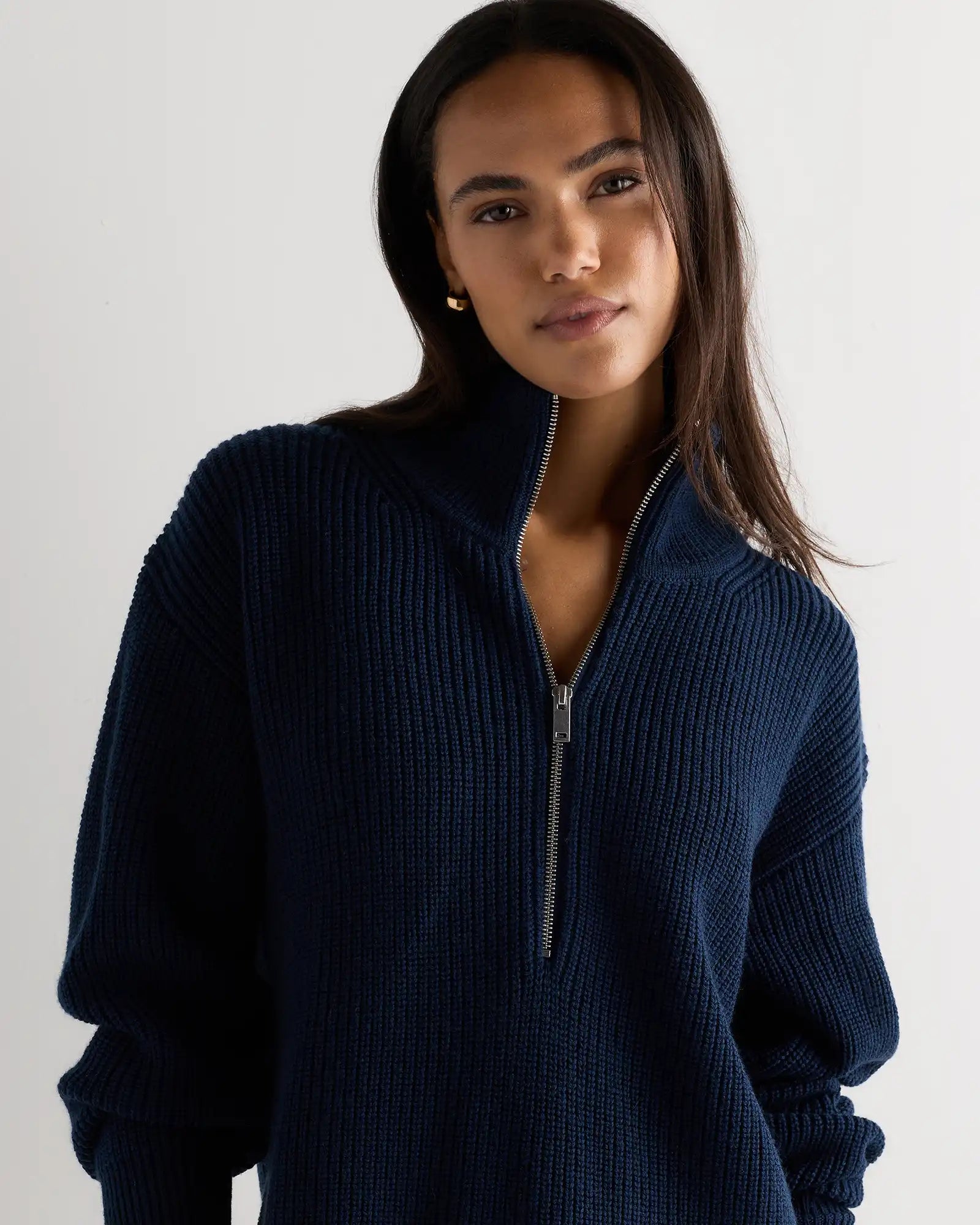 Australian Merino Wool Half Zip Sweater
