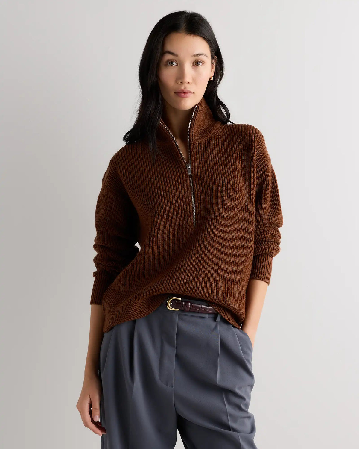Australian Merino Wool Half Zip Sweater