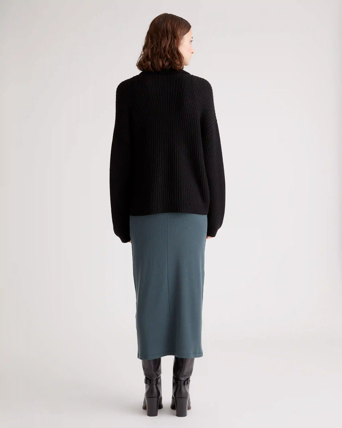 Australian Merino Wool Collared Cable Cardigan