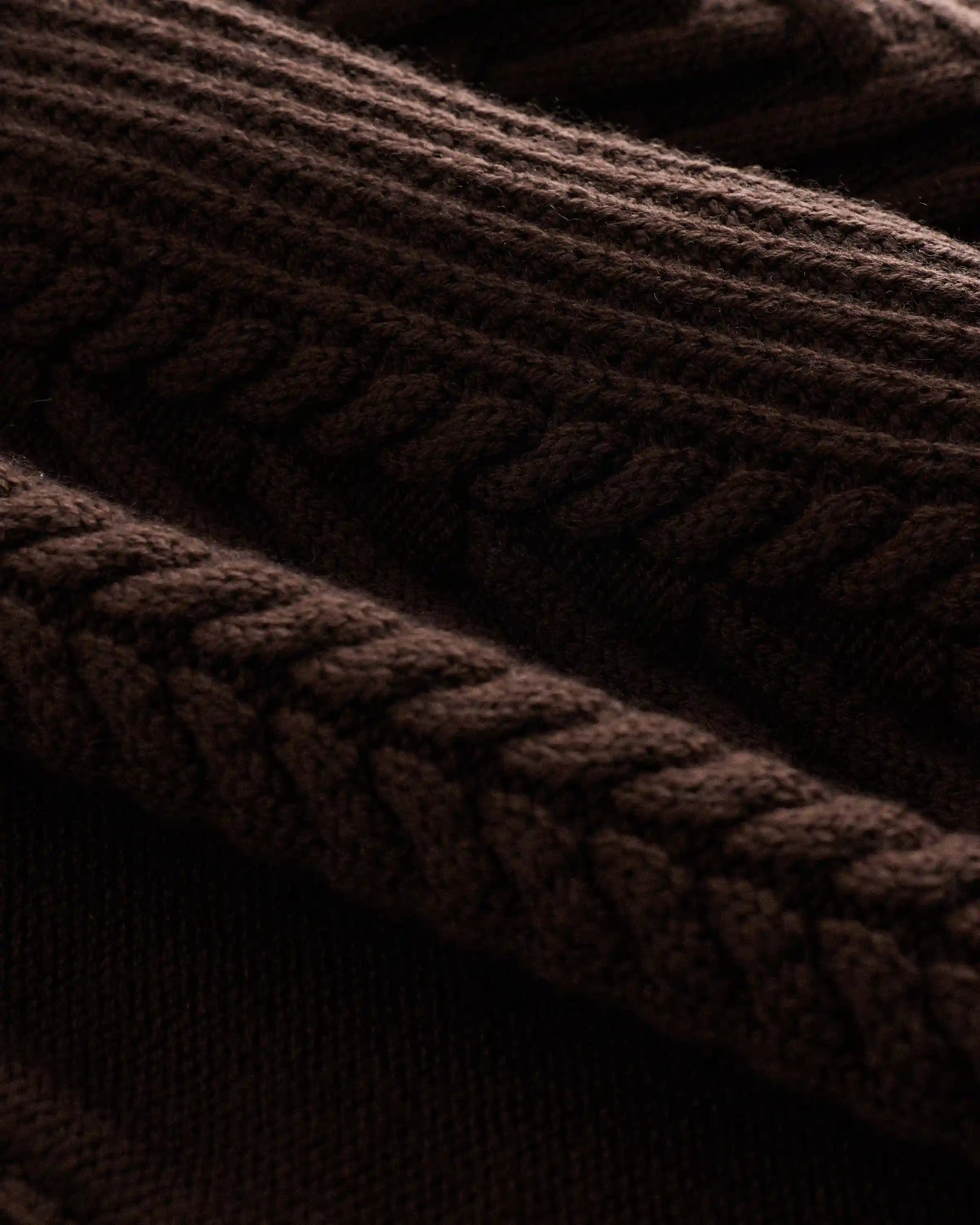Australian Merino Wool Collared Cable Cardigan