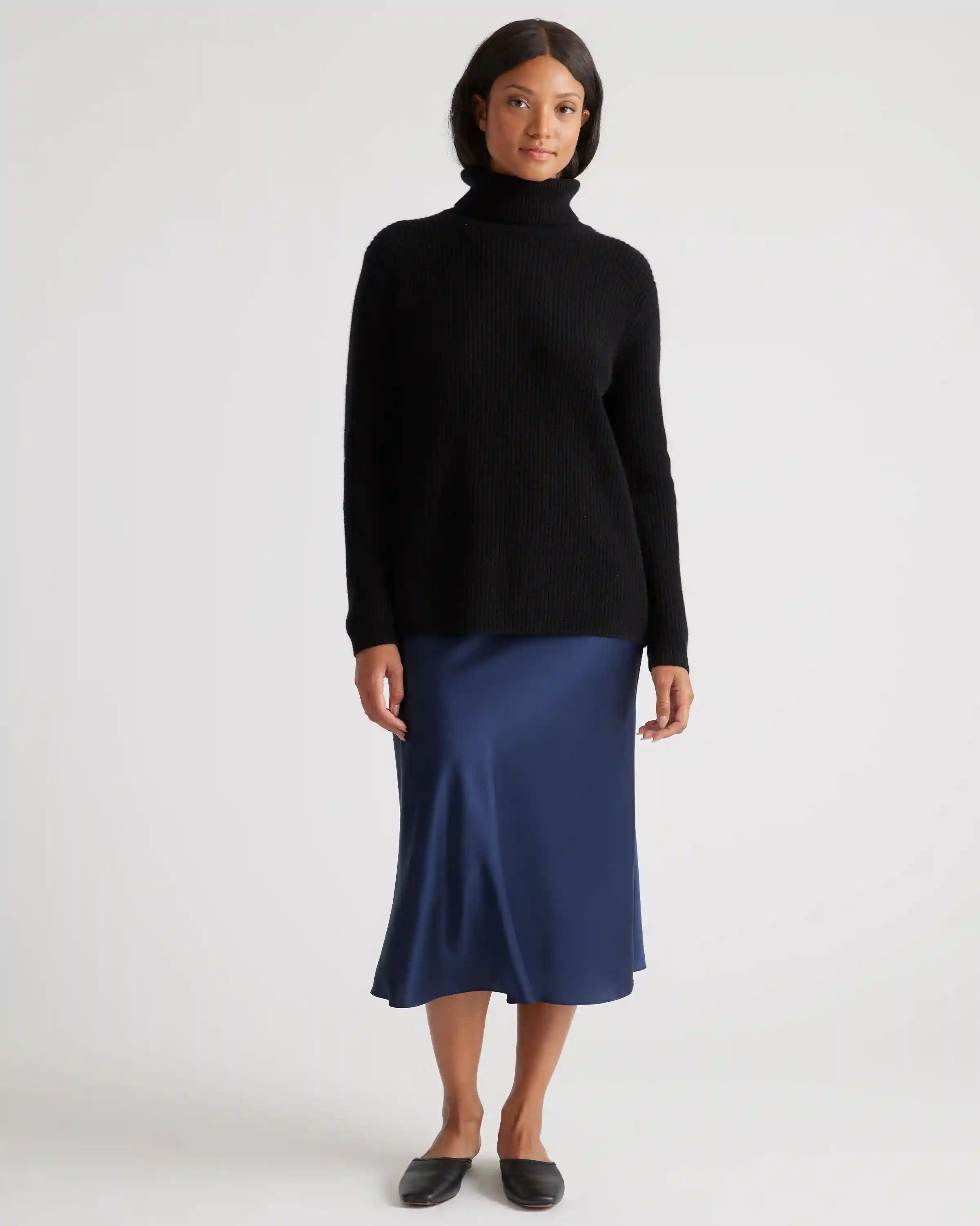 Mongolian Spring Cashmere Fisherman Turtleneck Sweater
