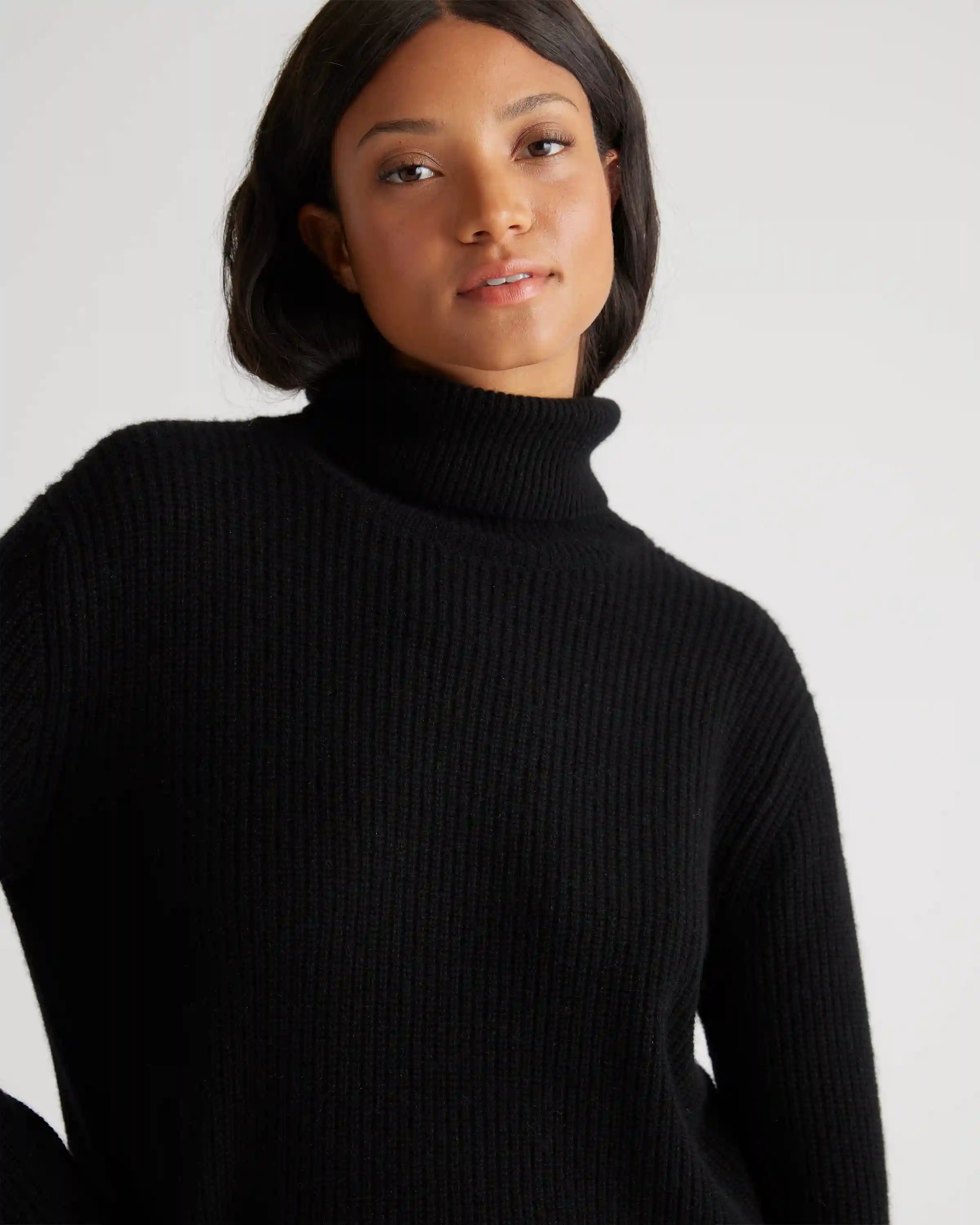 Mongolian Spring Cashmere Fisherman Turtleneck Sweater
