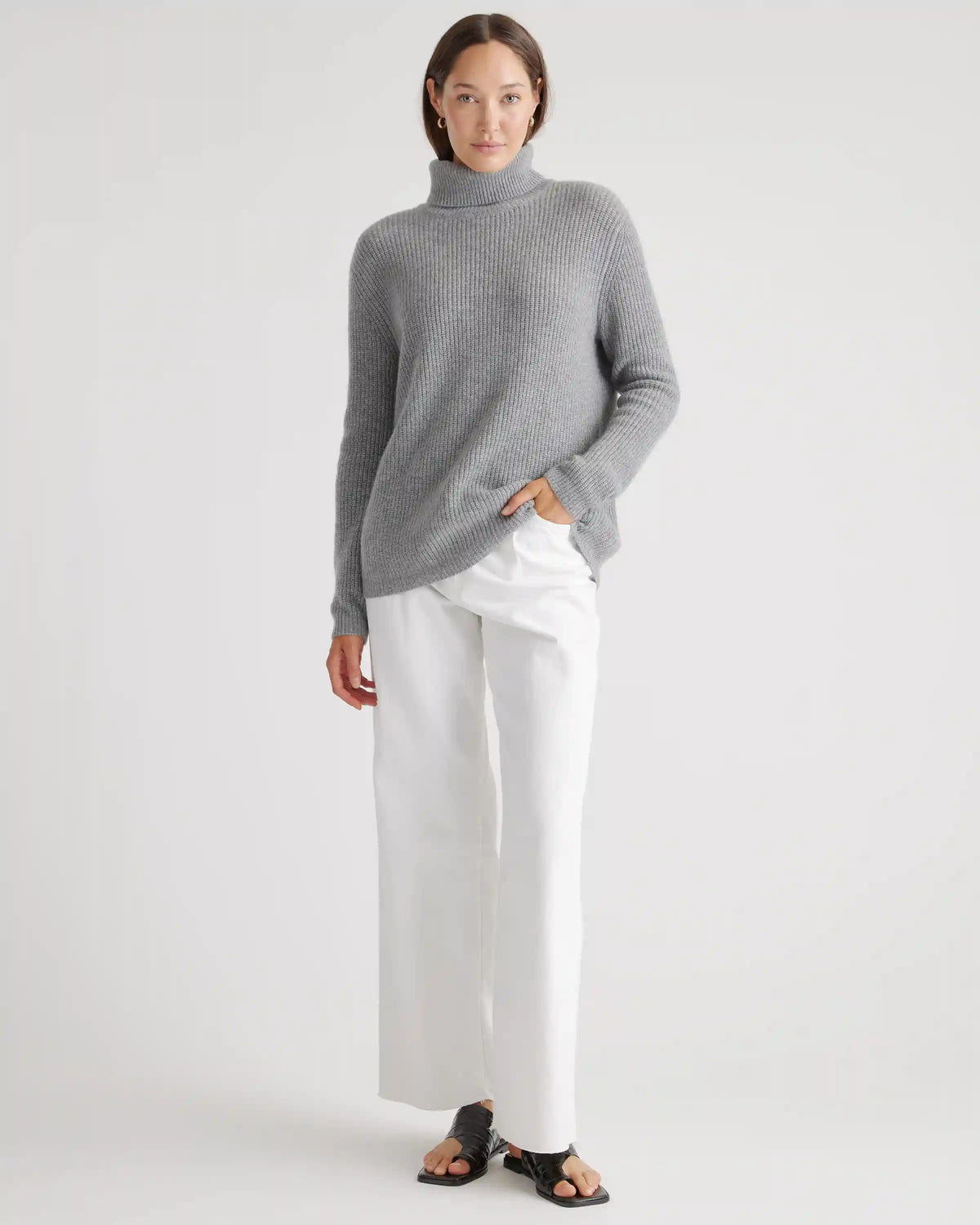 Mongolian Spring Cashmere Fisherman Turtleneck Sweater
