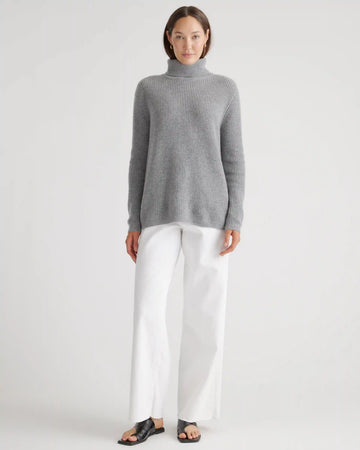 Mongolian Spring Cashmere Fisherman Turtleneck Sweater