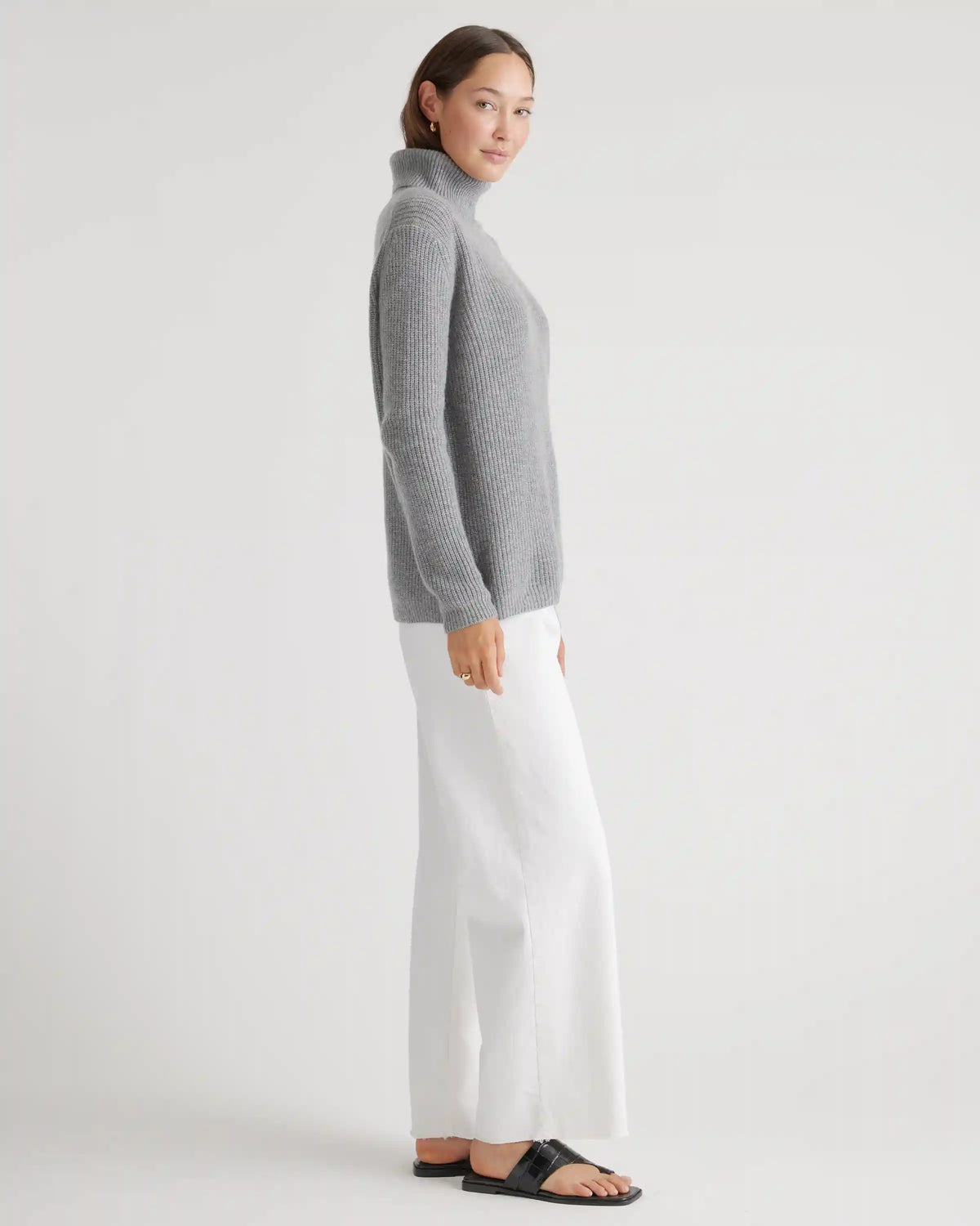 Mongolian Spring Cashmere Fisherman Turtleneck Sweater