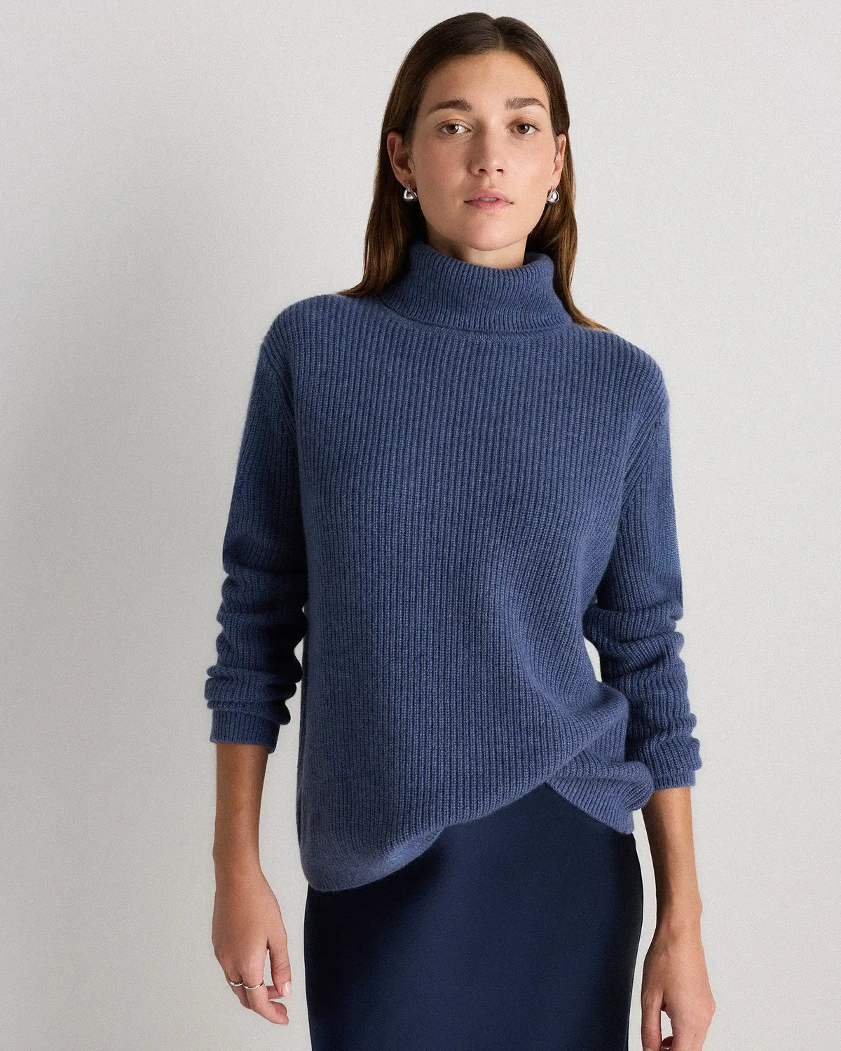 Mongolian Cashmere Fisherman Turtleneck Sweater
