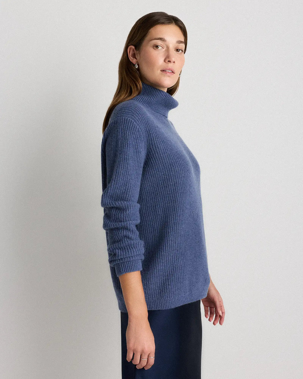 Mongolian Cashmere Fisherman Turtleneck Sweater