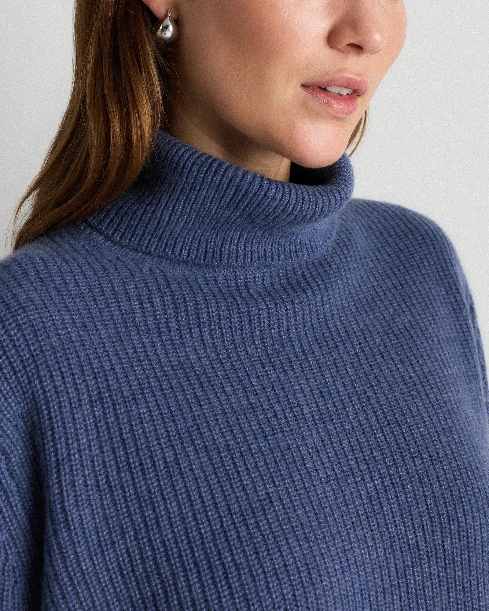 Mongolian Cashmere Fisherman Turtleneck Sweater