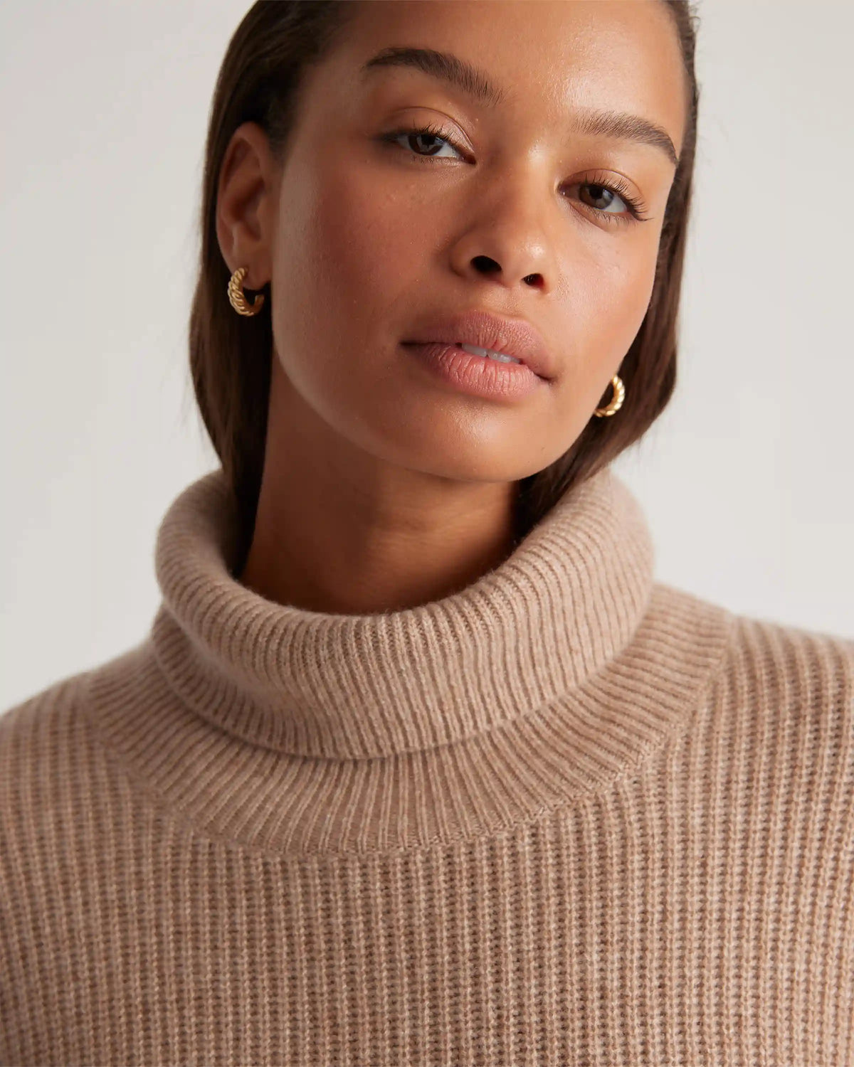 Mongolian Spring Cashmere Fisherman Turtleneck Sweater