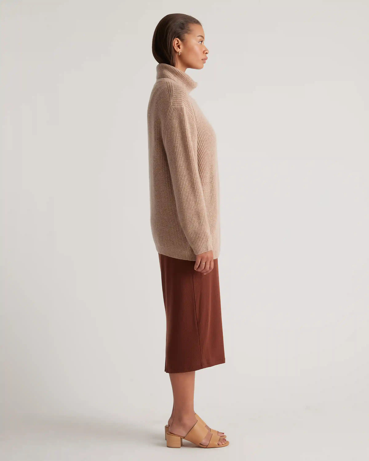 Mongolian Spring Cashmere Fisherman Turtleneck Sweater