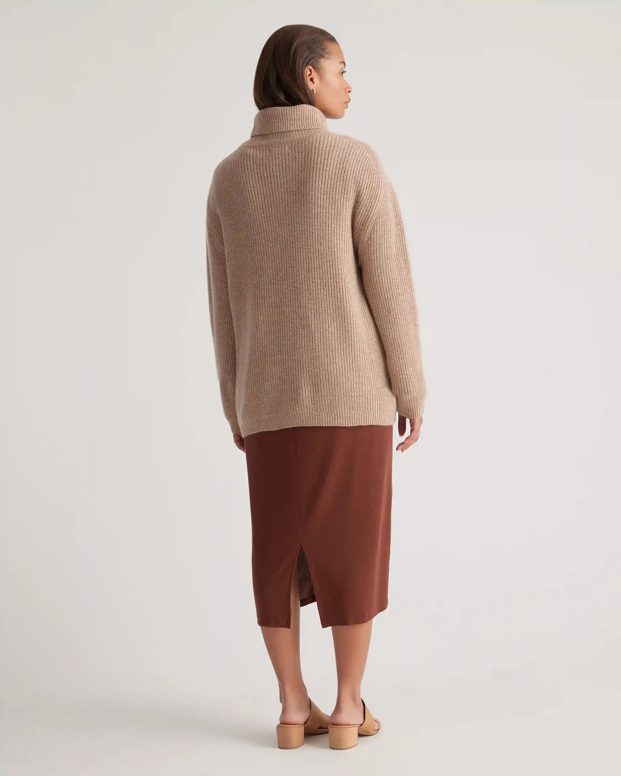Mongolian Spring Cashmere Fisherman Turtleneck Sweater